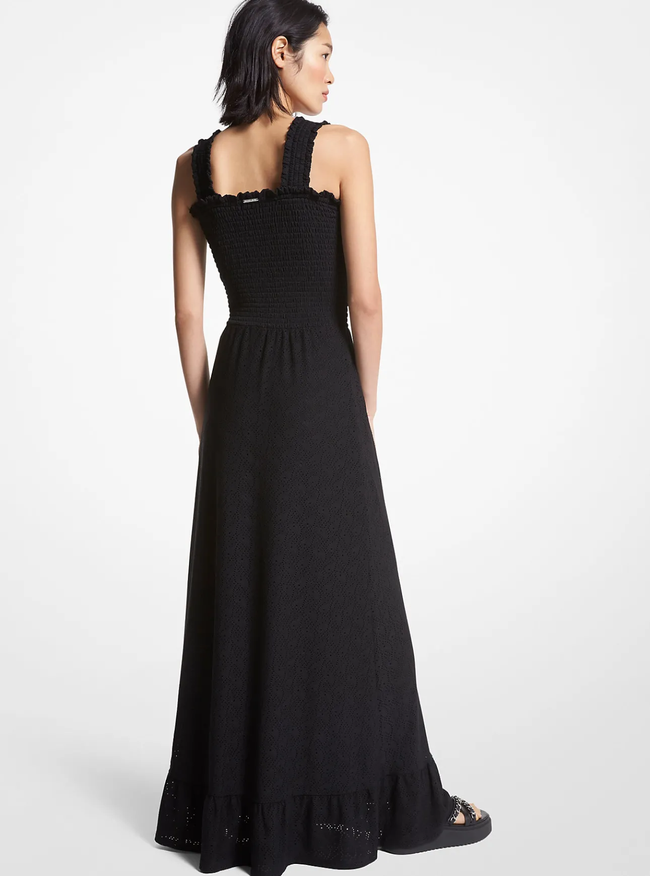 Paisley Eyelet Smocked Woven Dress