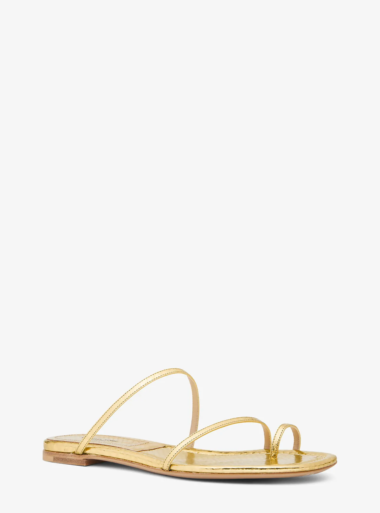 Patti Metallic Python Embossed Leather Slide Sandal