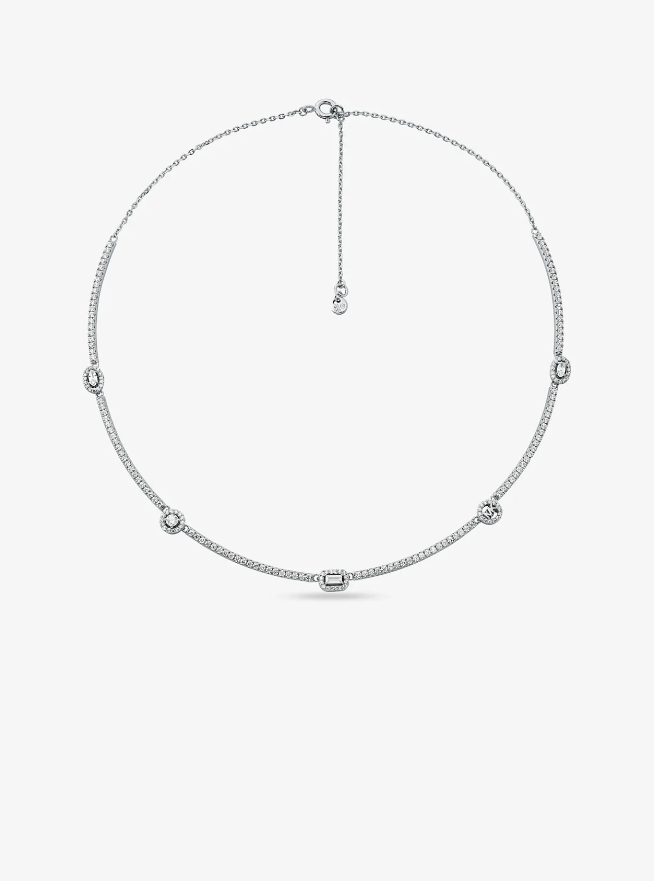 Pavé Precious Metal-Plated Sterling Silver Necklace