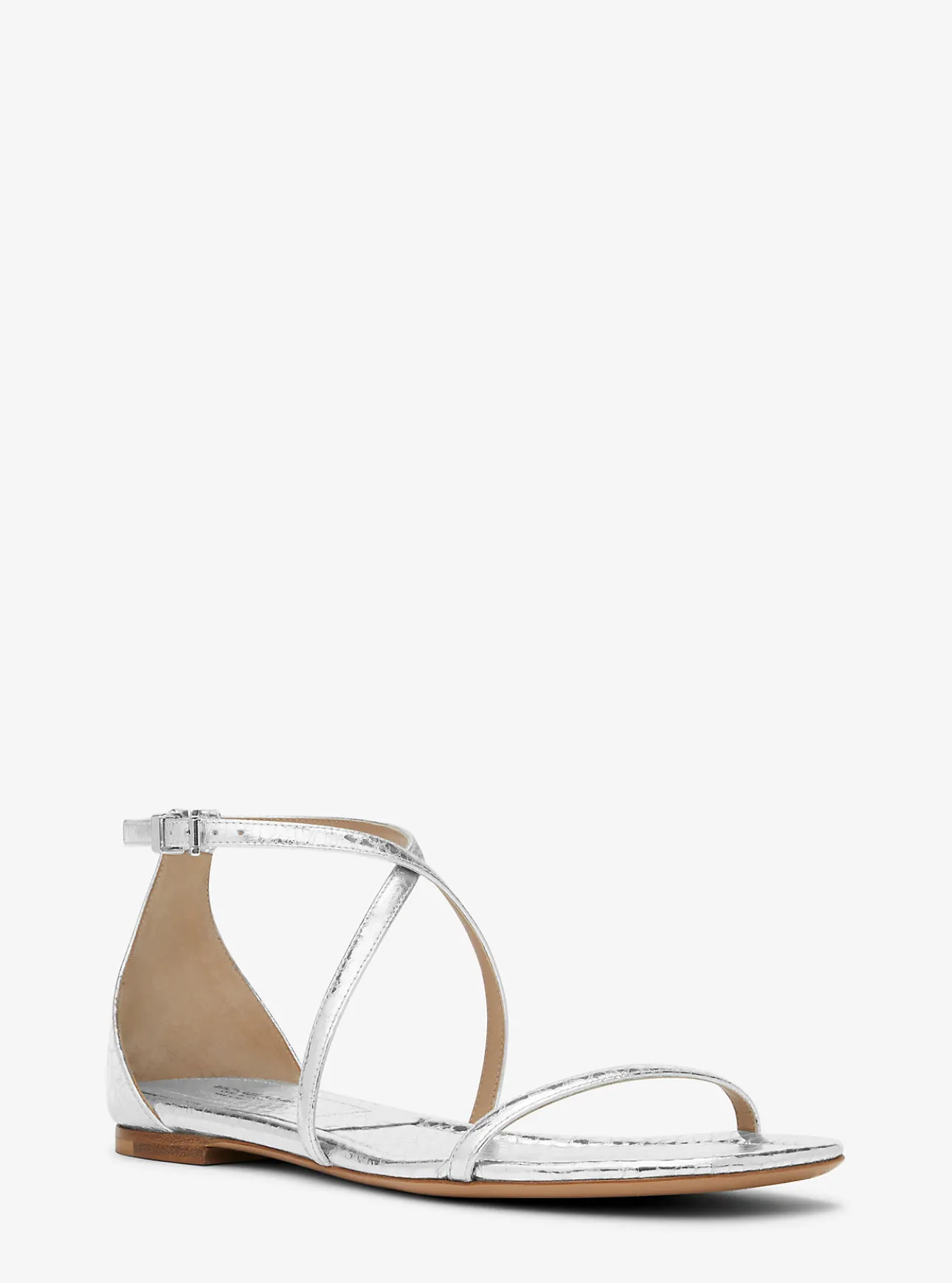 Polly Metallic Python Embossed Leather Sandal