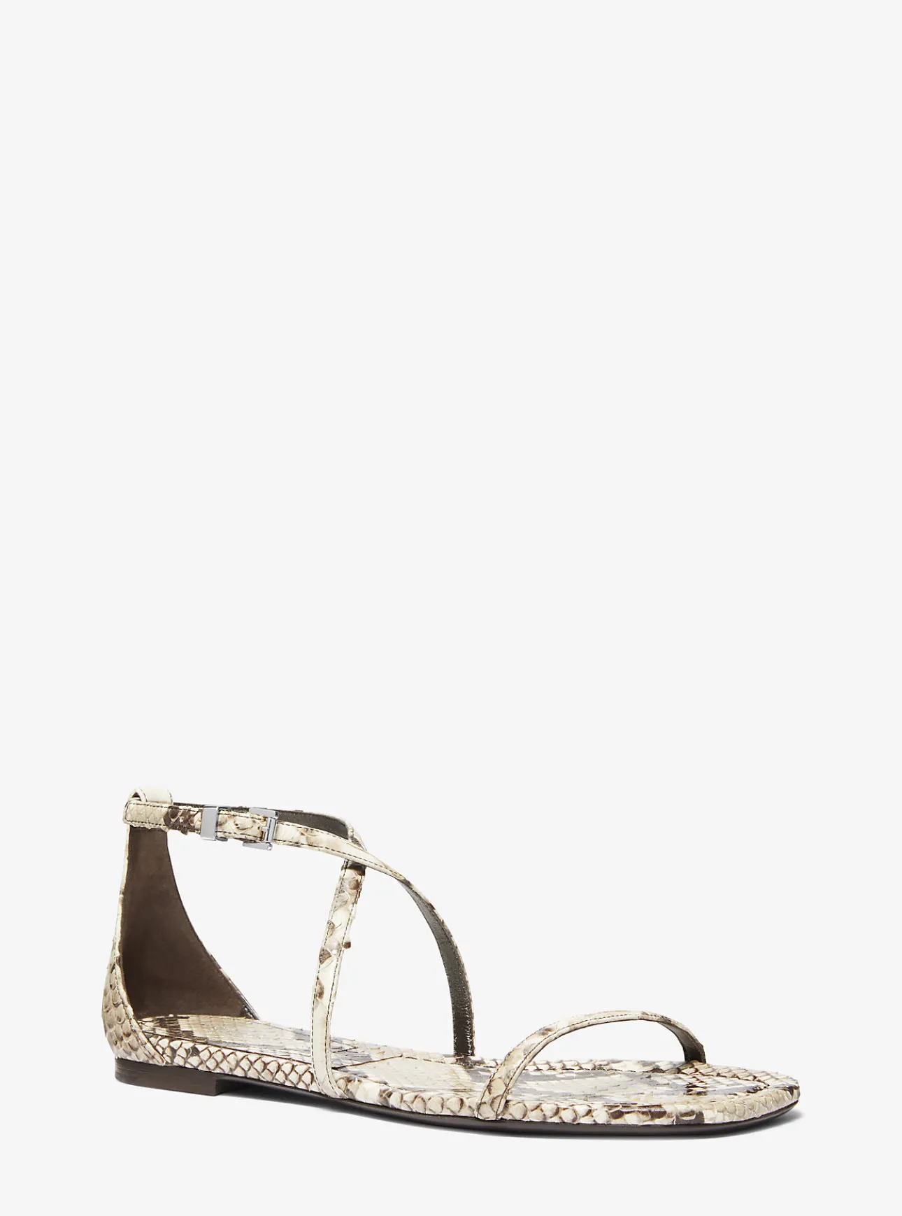 Polly Python Embossed Leather Sandal