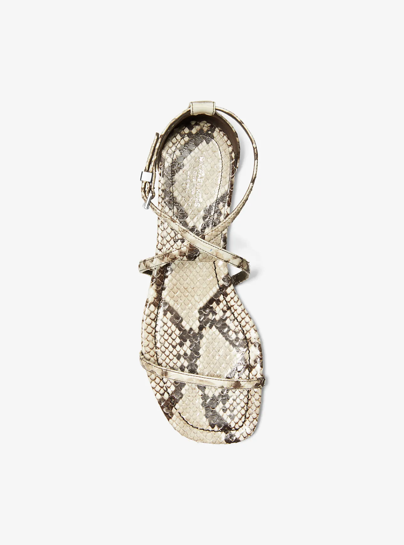 Polly Python Embossed Leather Sandal