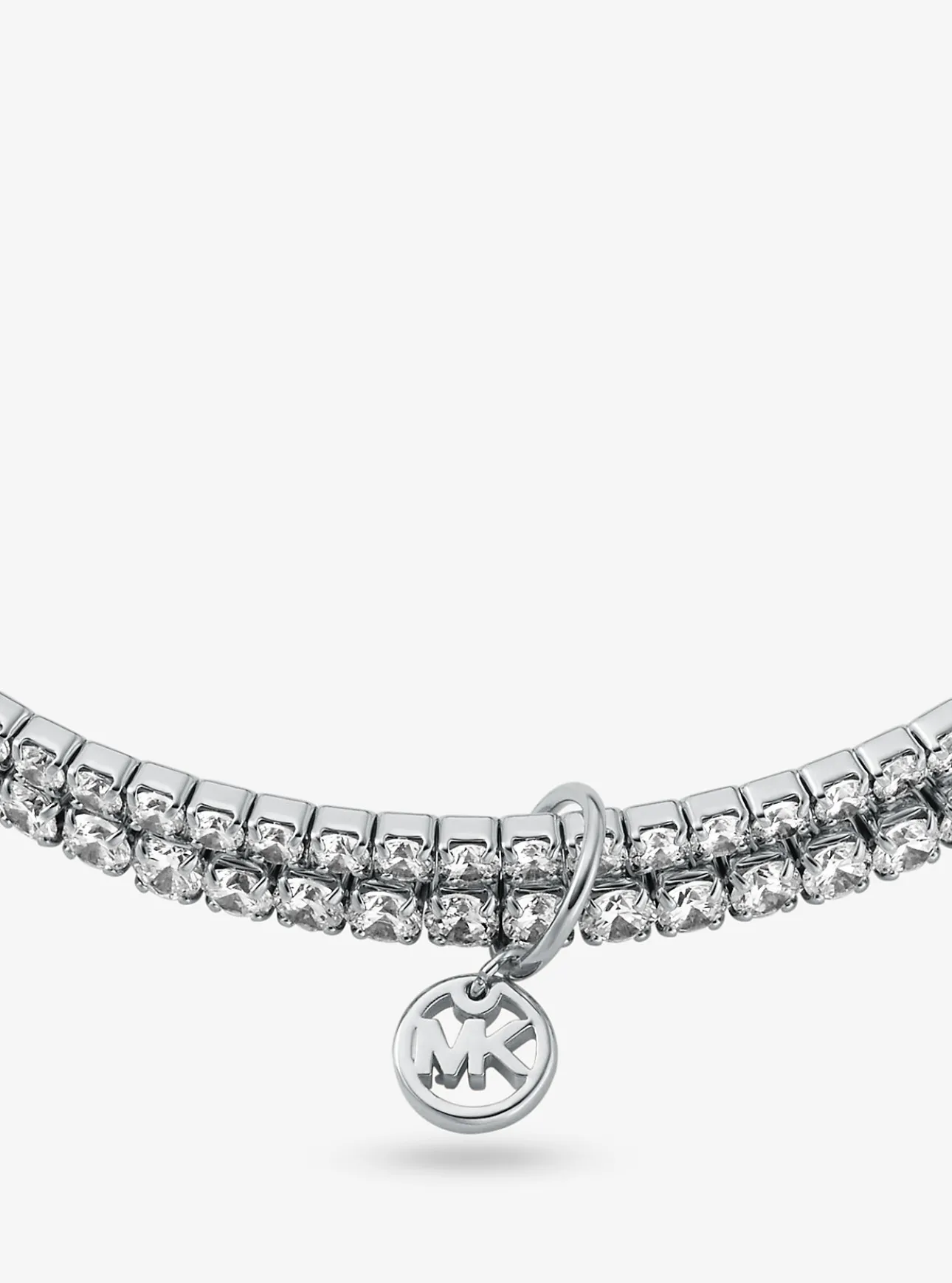 Precious Metal-Plated Brass Double Wrap Tennis Bracelet