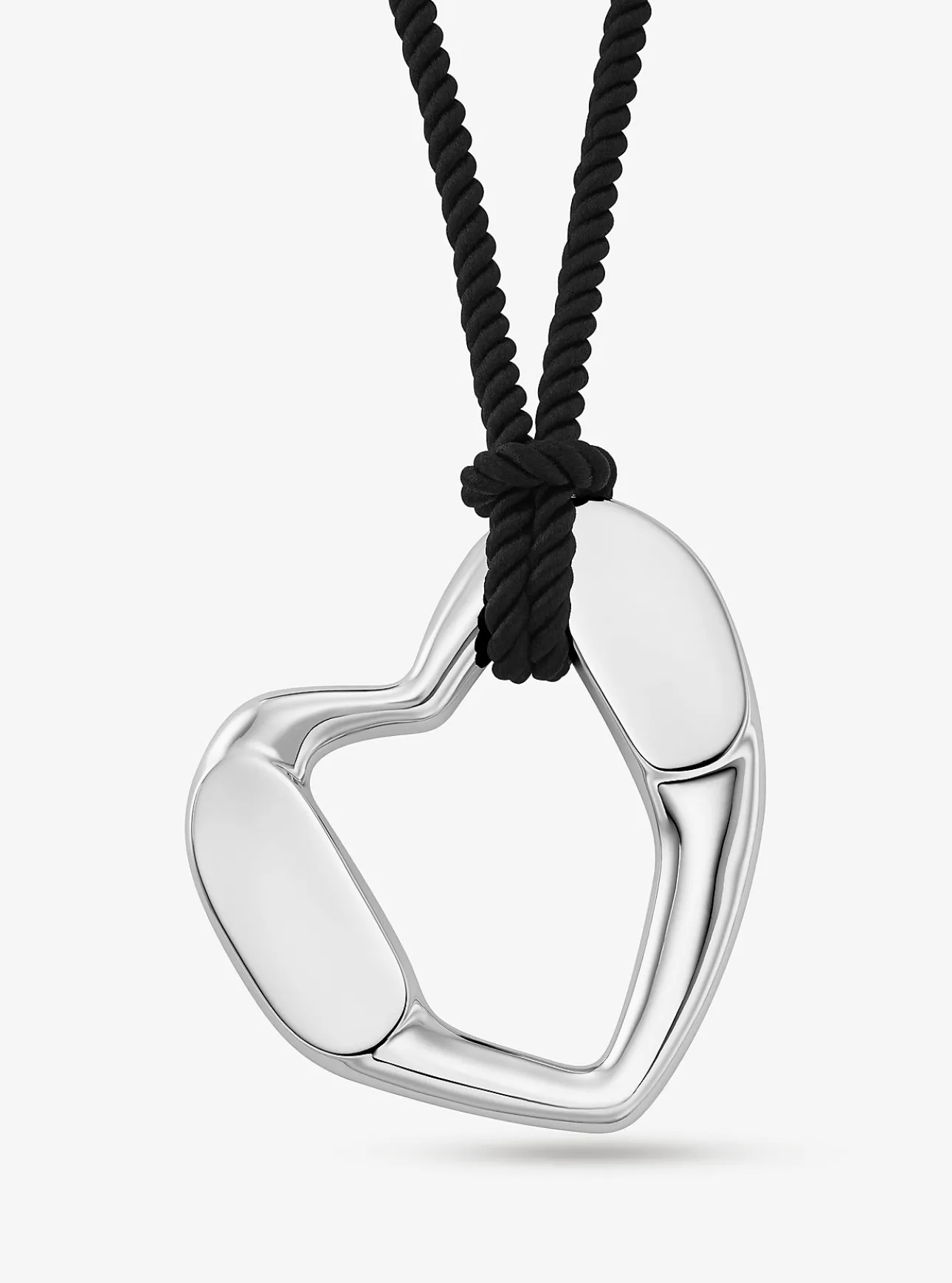 Precious Metal-Plated Brass Heart Necklace