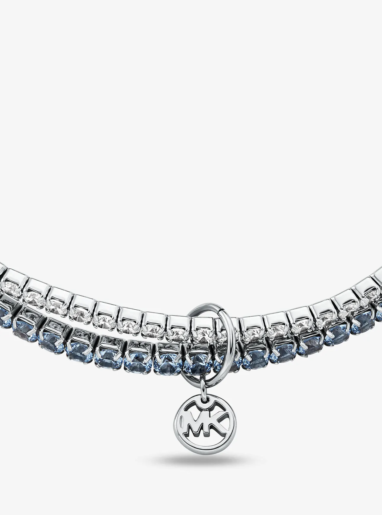 Precious Metal-Plated Brass Double Wrap Tennis Bracelet