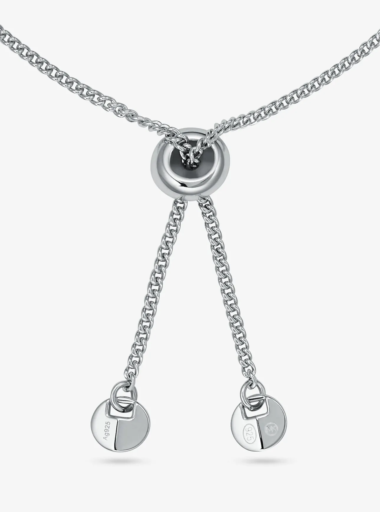 Precious Metal-Plated Sterling Silver Cubic Zirconia Slider Bracelet