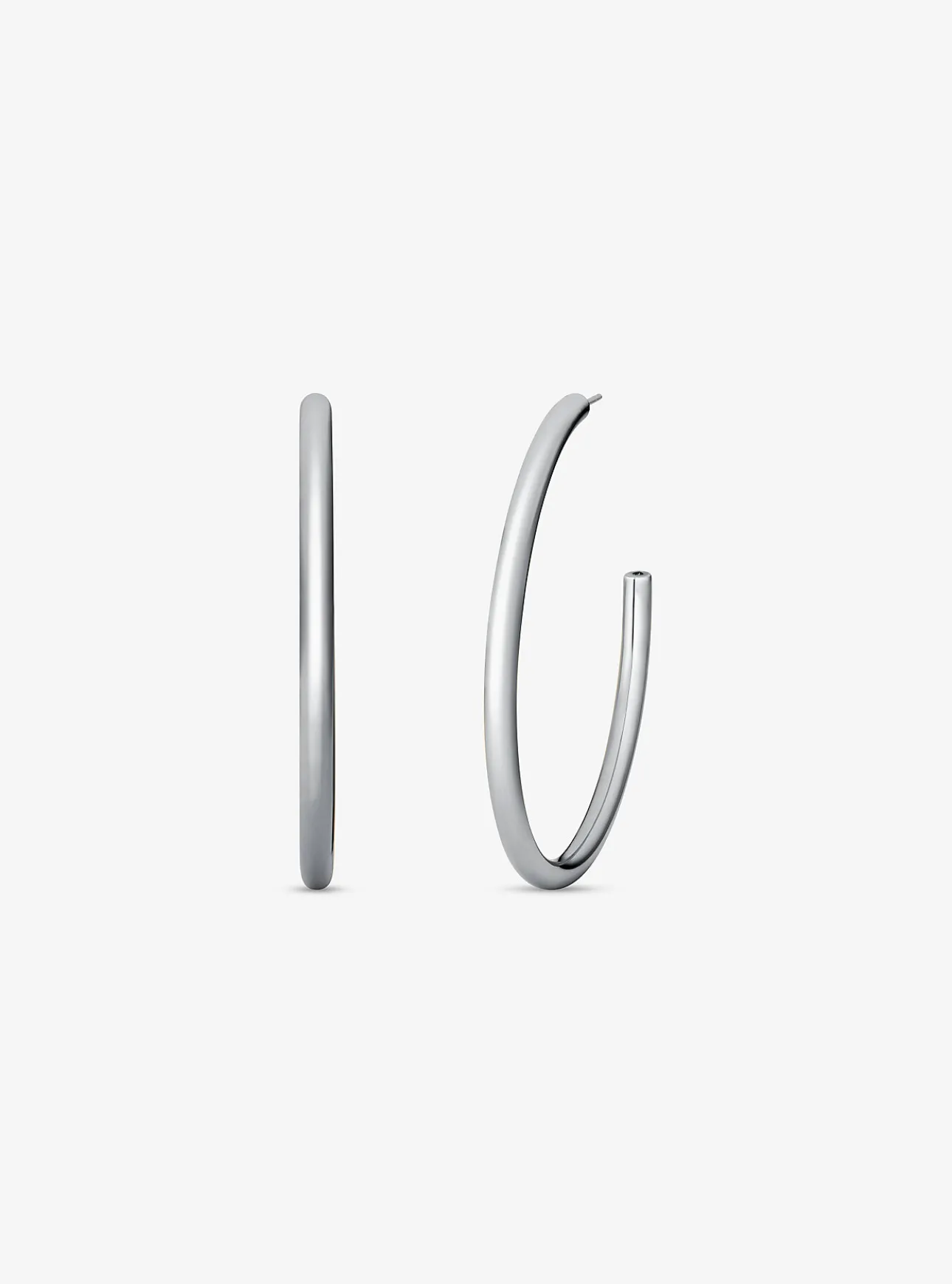 Precious-Metal Plated Brass Large Hoop Earrings