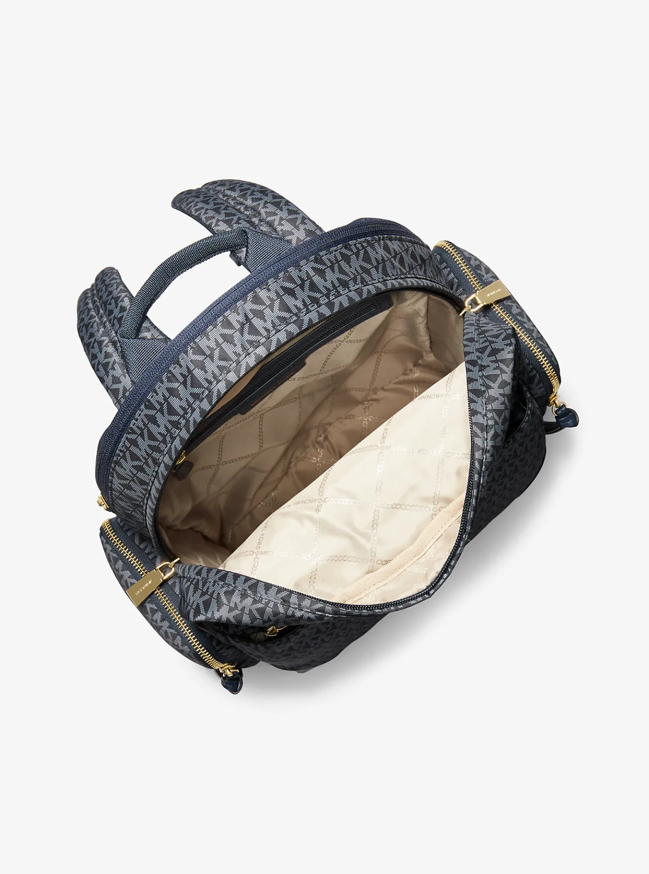 Prescott Large Signature Logo Print Woven Backpack