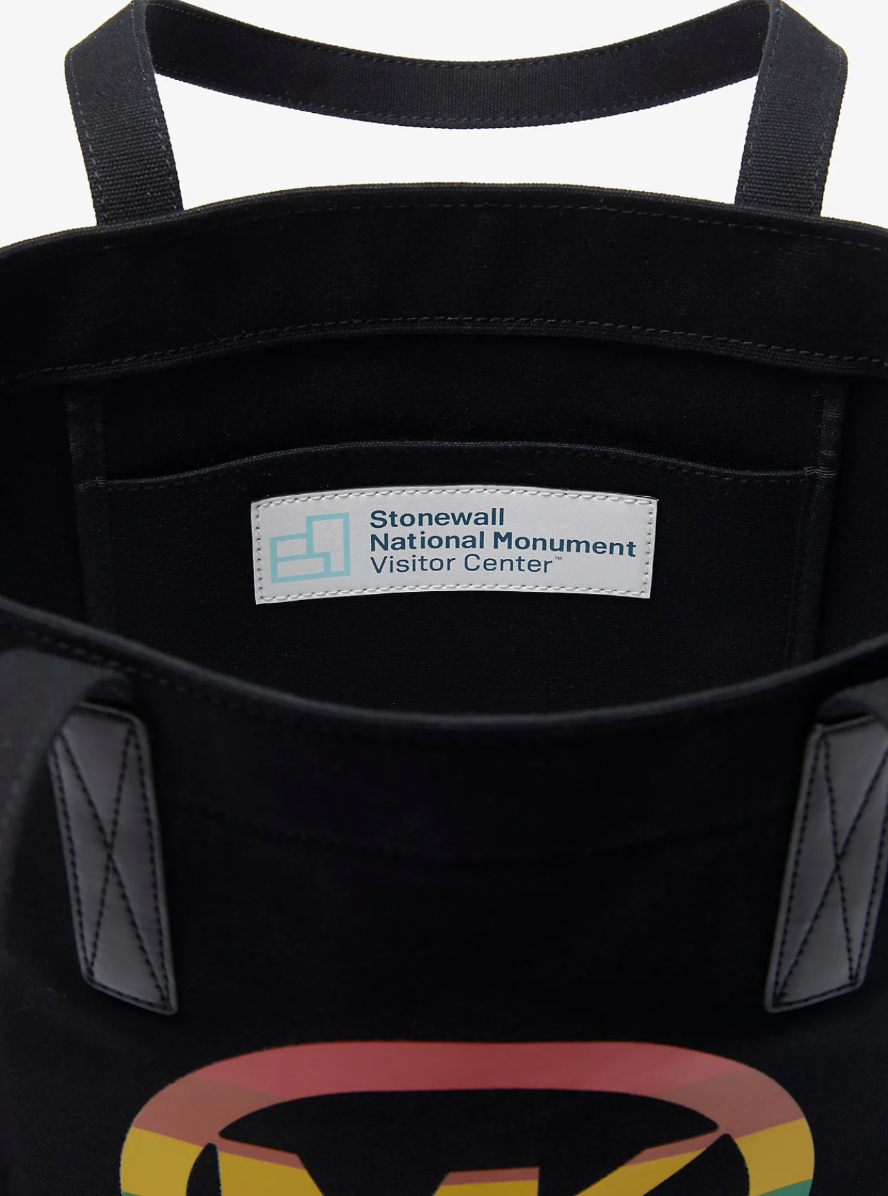 PRIDE Rainbow Logo Cotton Tote Bag