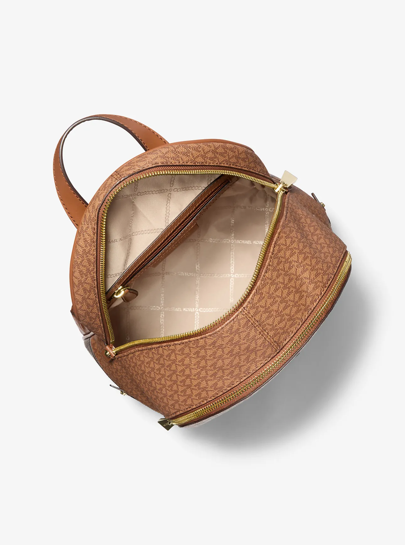 Rhea Medium Color-Block Logo Backpack