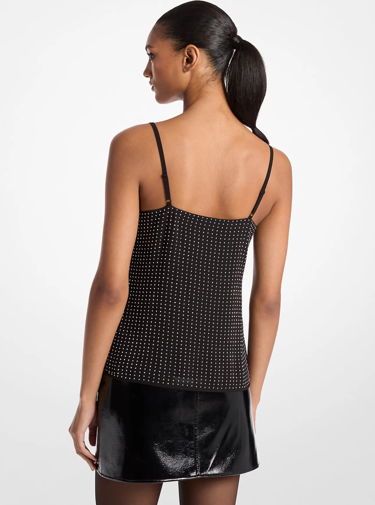 Rhinestone Georgette Camisole Tank Top