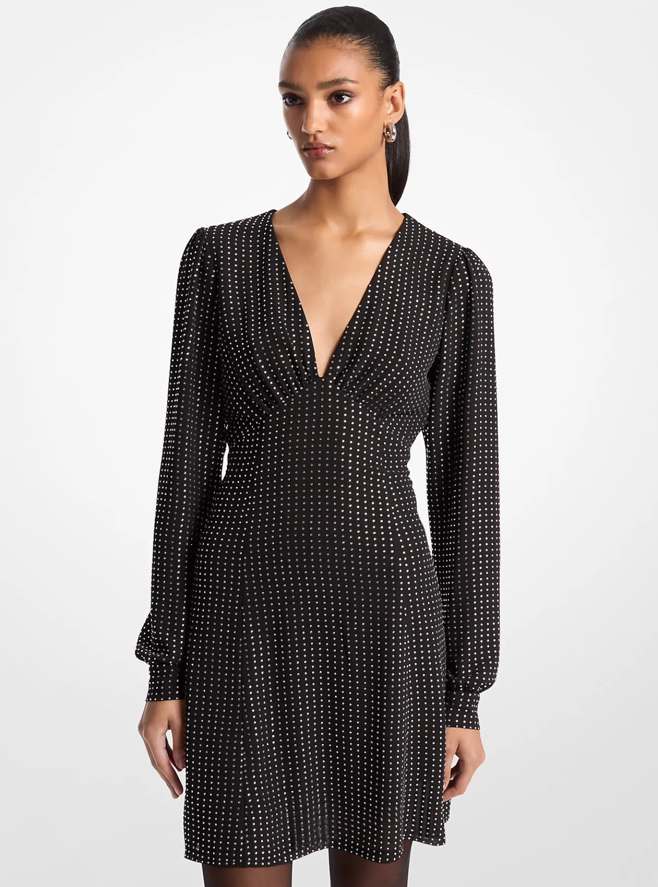 Rhinestone Georgette Dress