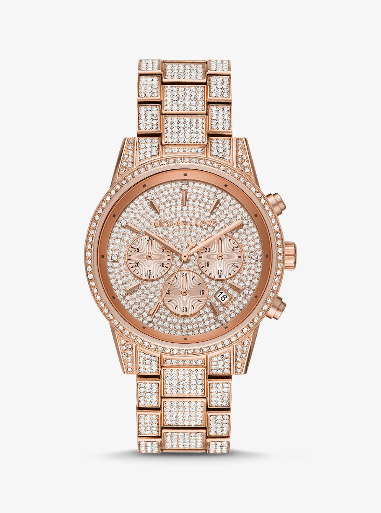 Ritz Pavé Rose Gold-Tone Watch