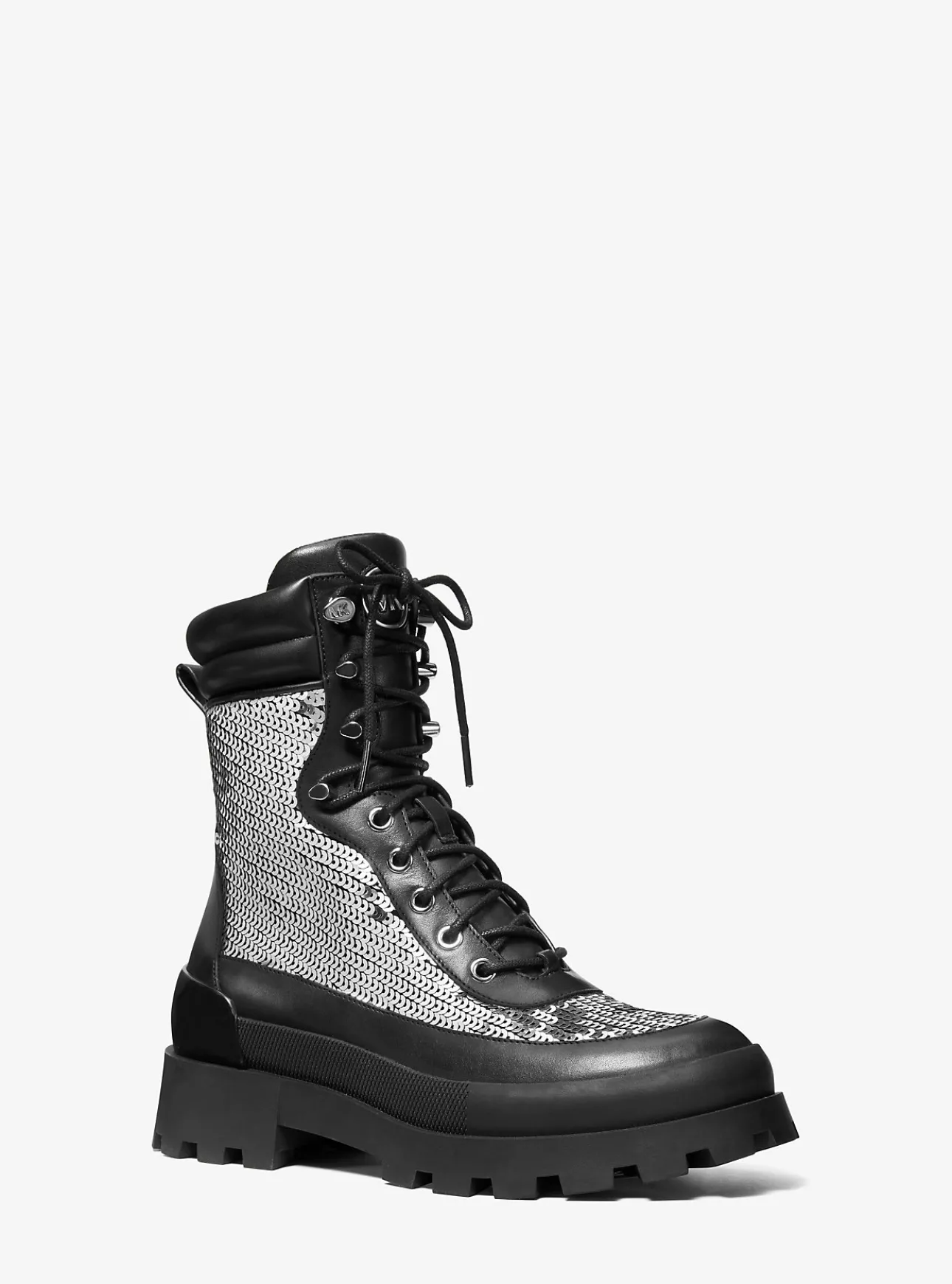 Rowan Embellished Leather Lace-Up Boot