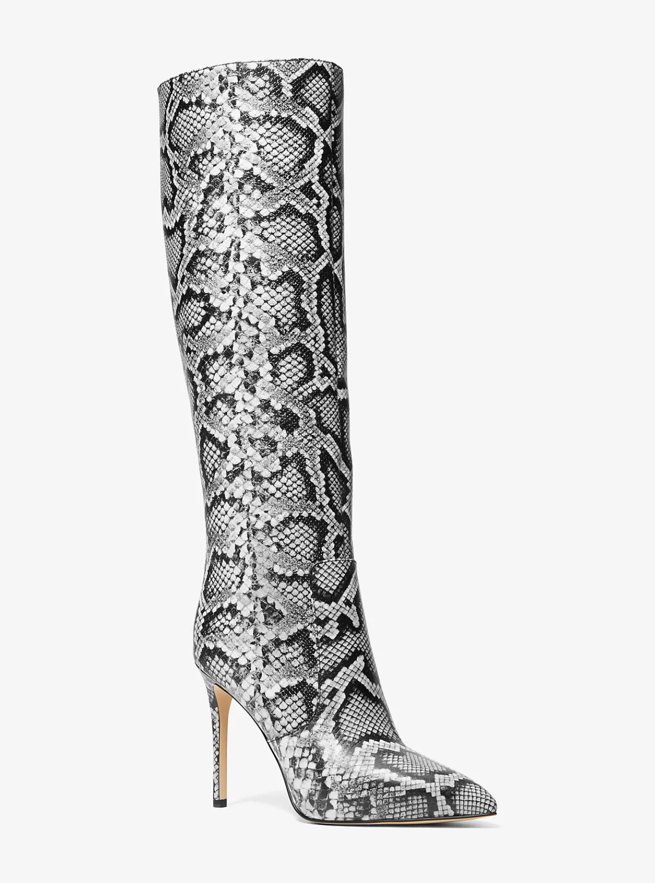 Rue Snake Embossed Leather Knee Boot