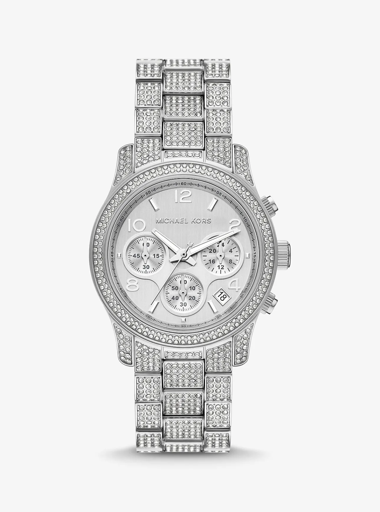 Runway Pavé Silver-Tone Watch