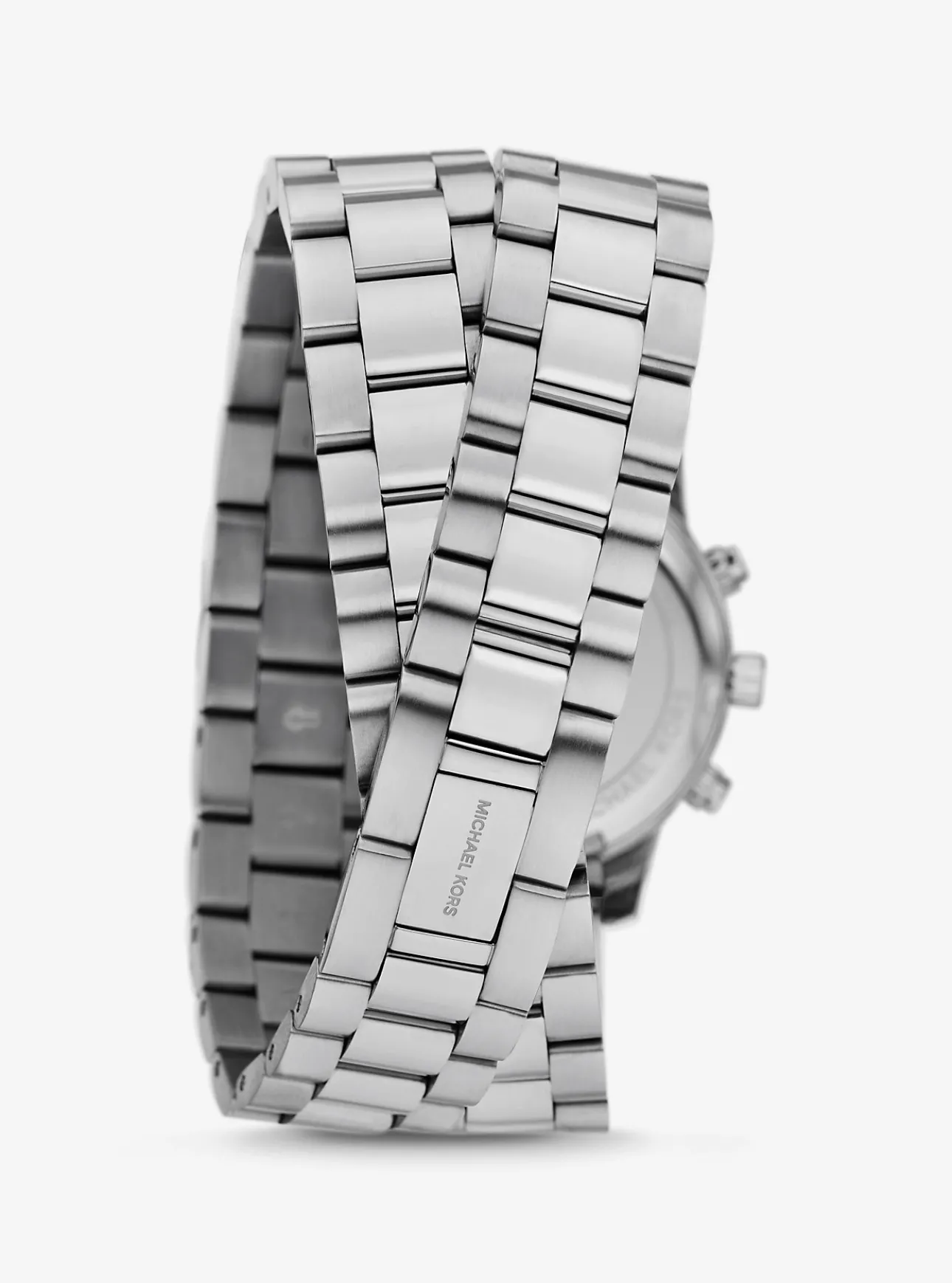 Runway Silver-Tone Wrap Watch