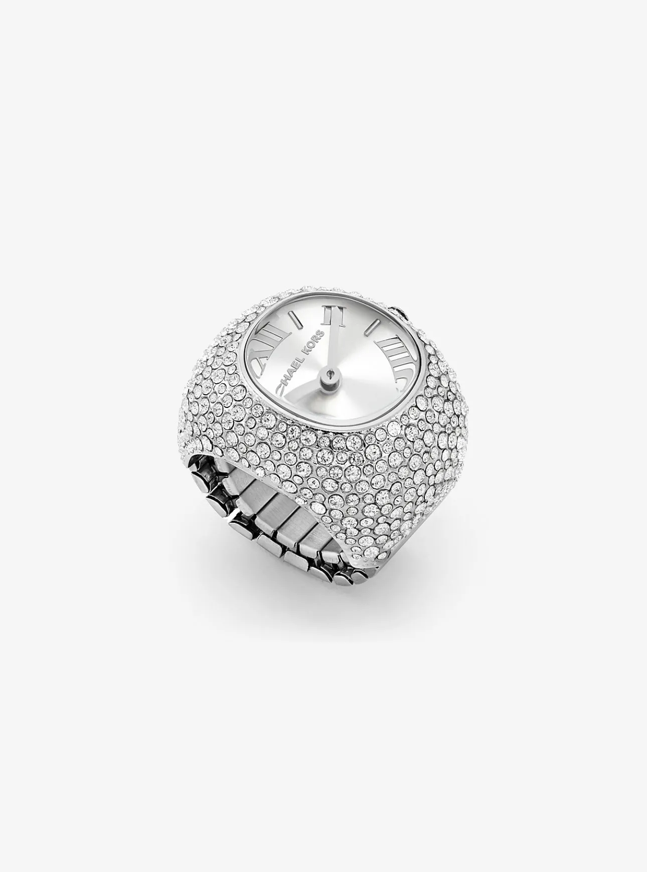 Rylee Pavé Silver-Tone Ring Watch