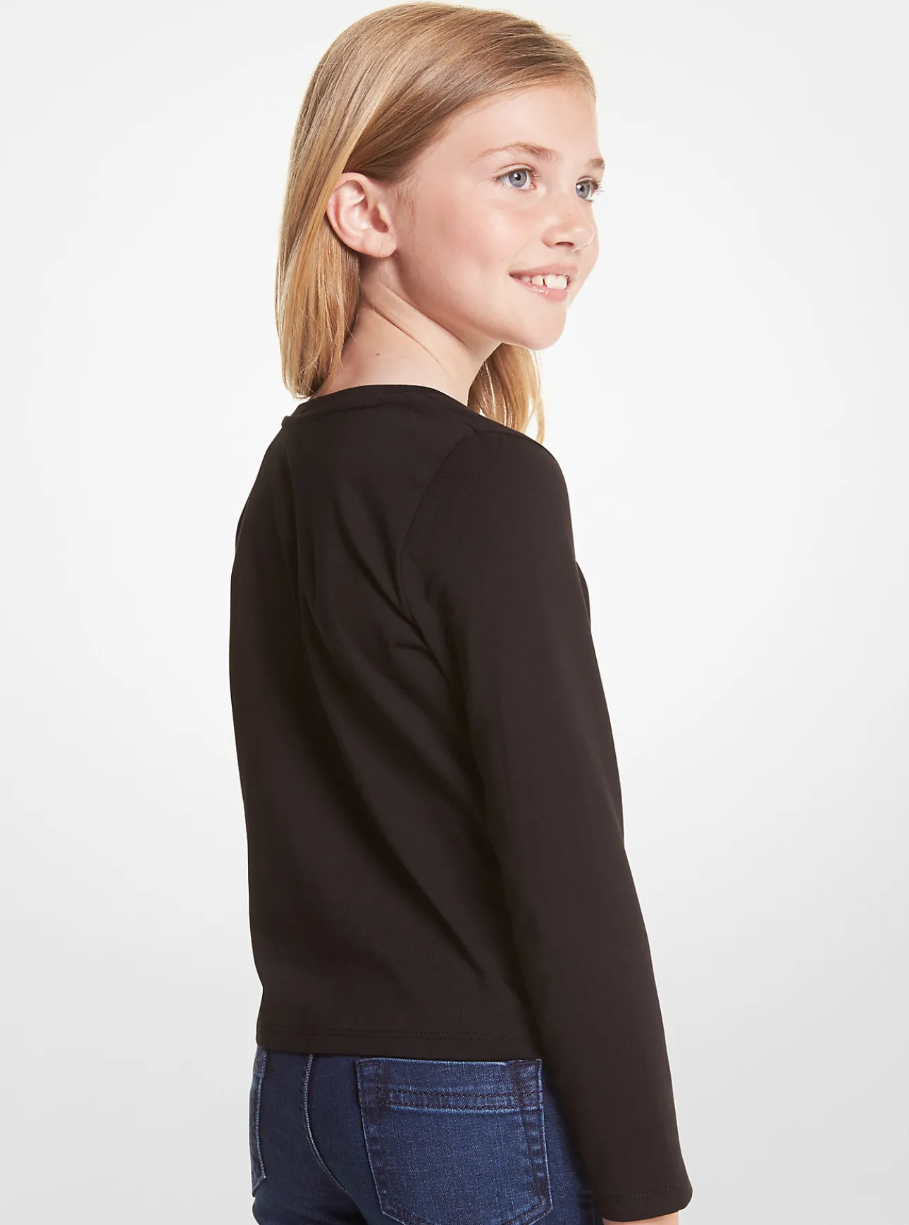 Sequined Logo Cotton T-Shirt