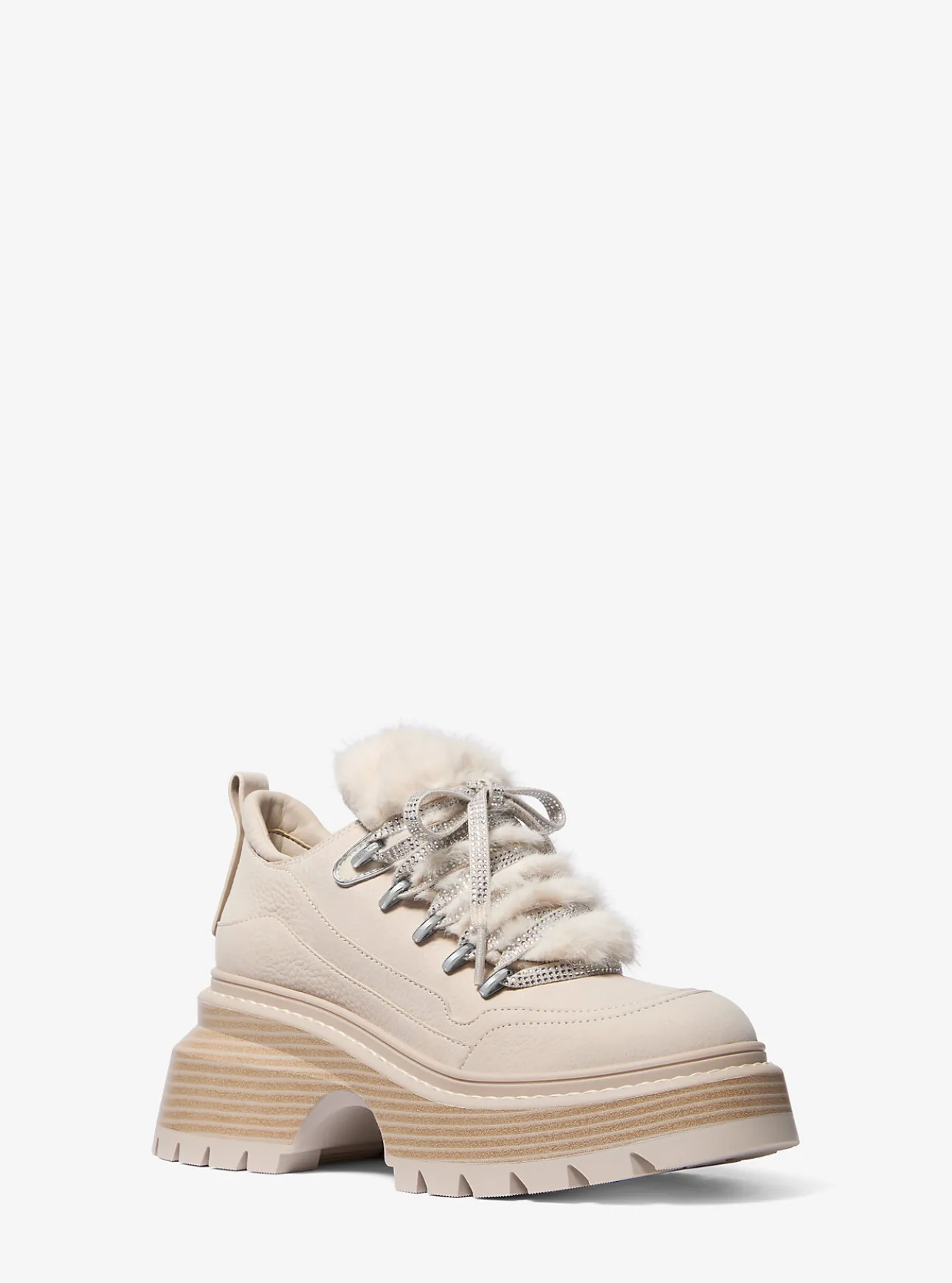 Shiloh Nubuck and Faux Fur Platform Boot