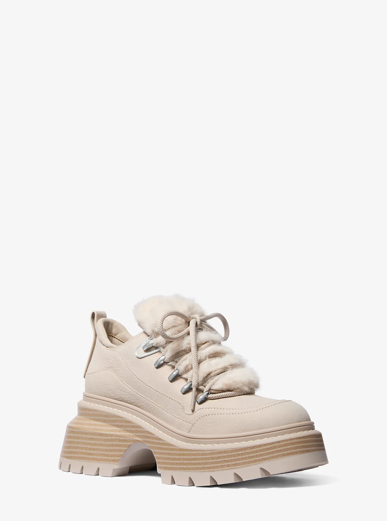 Shiloh Nubuck and Faux Fur Platform Boot