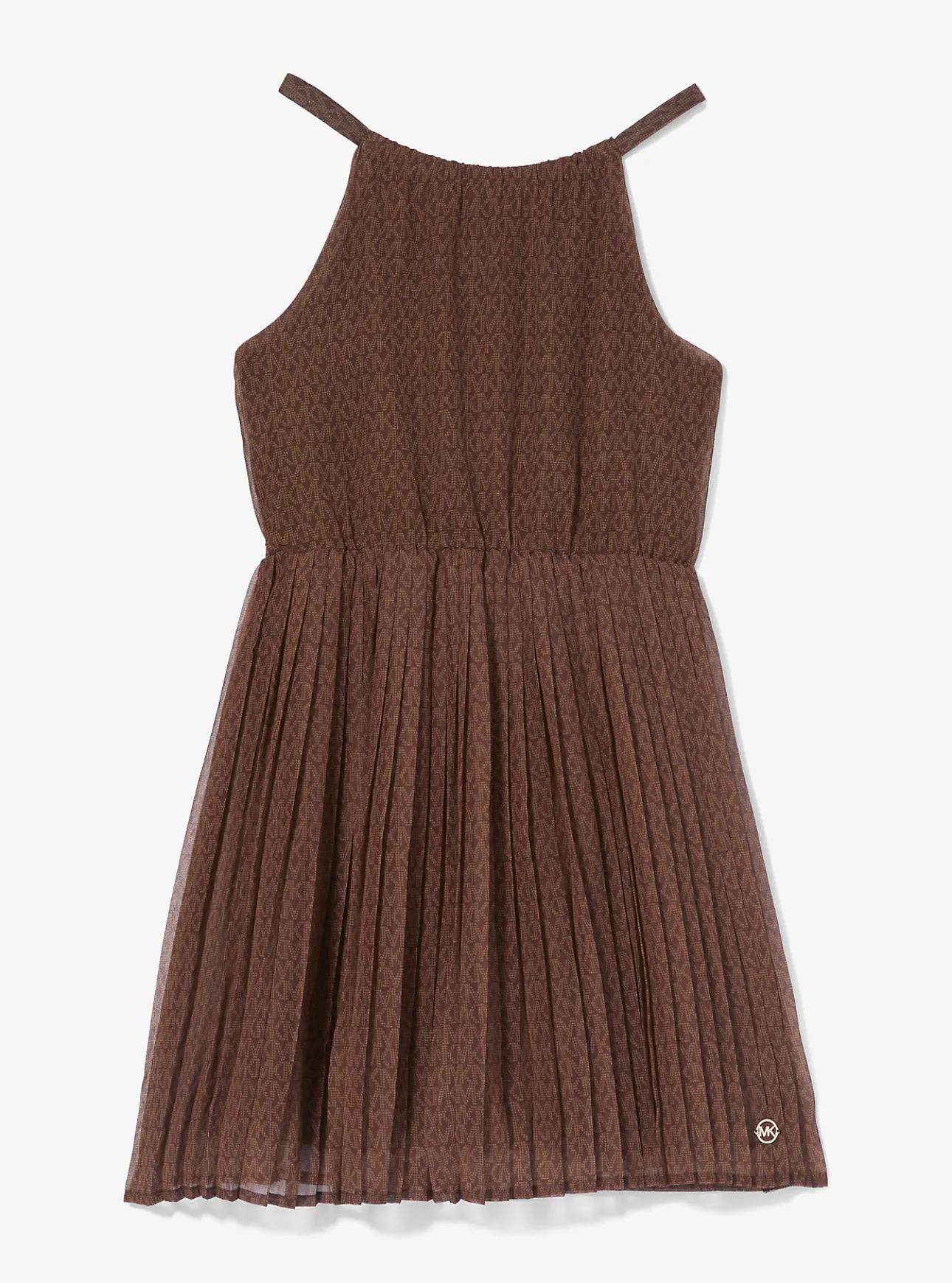 Signature Logo Print Pleated Dress