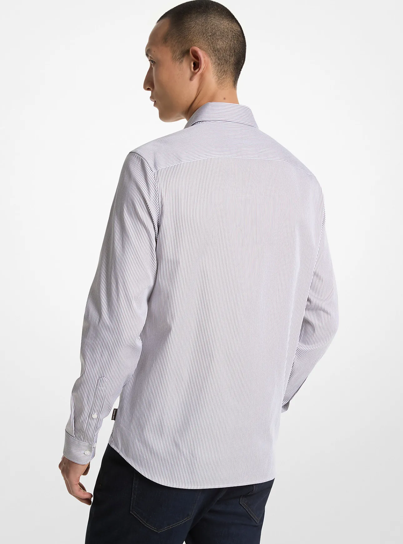 Slim-Fit Stretch Cotton Blend Shirt