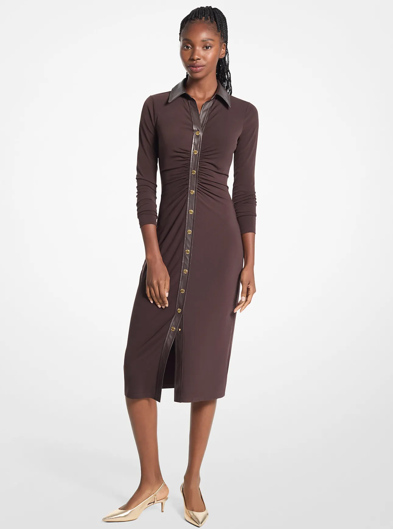 Stretch Matte Jersey Midi Dress