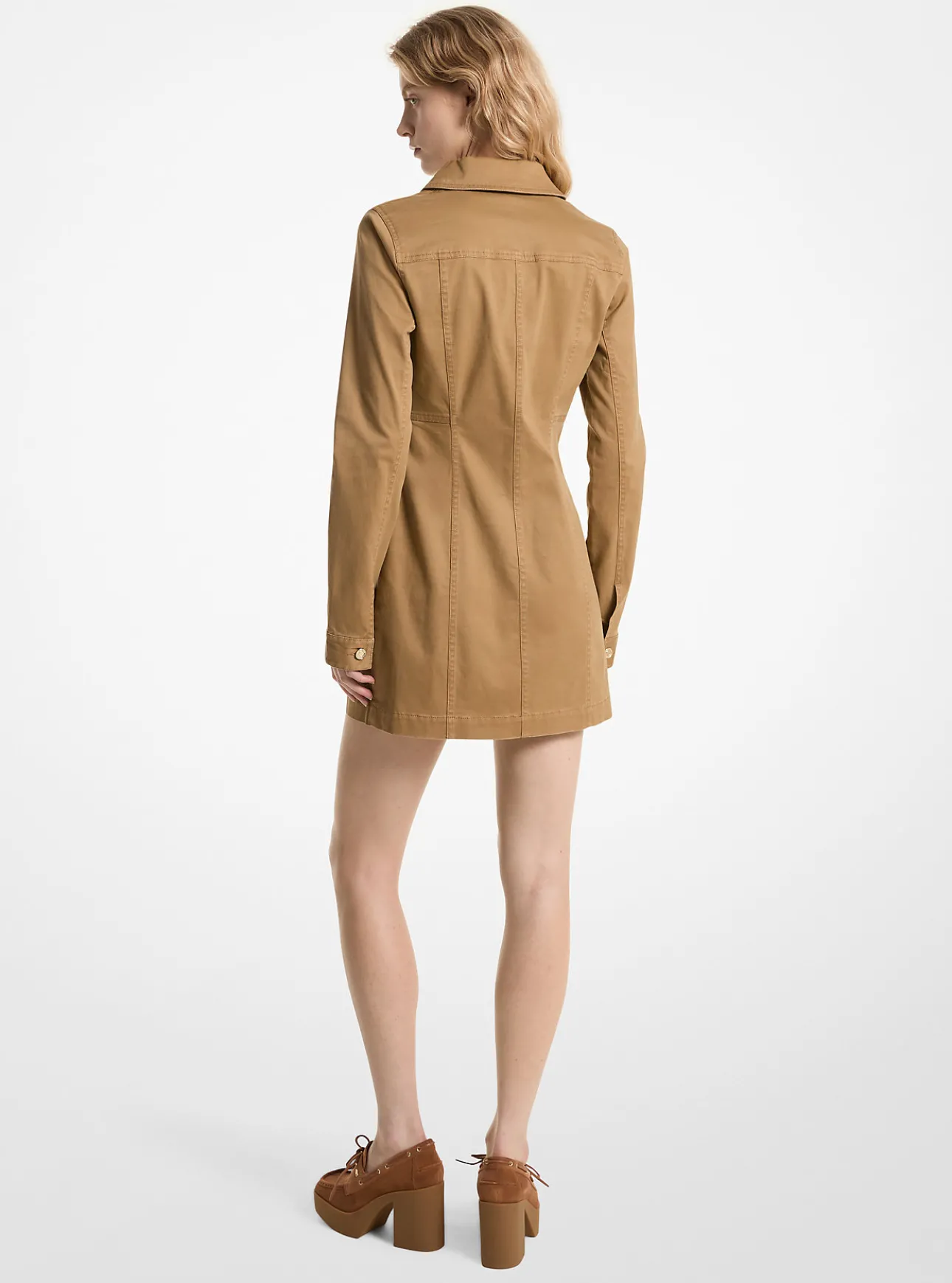 Stretch Organic Cotton Lace-Up Dress