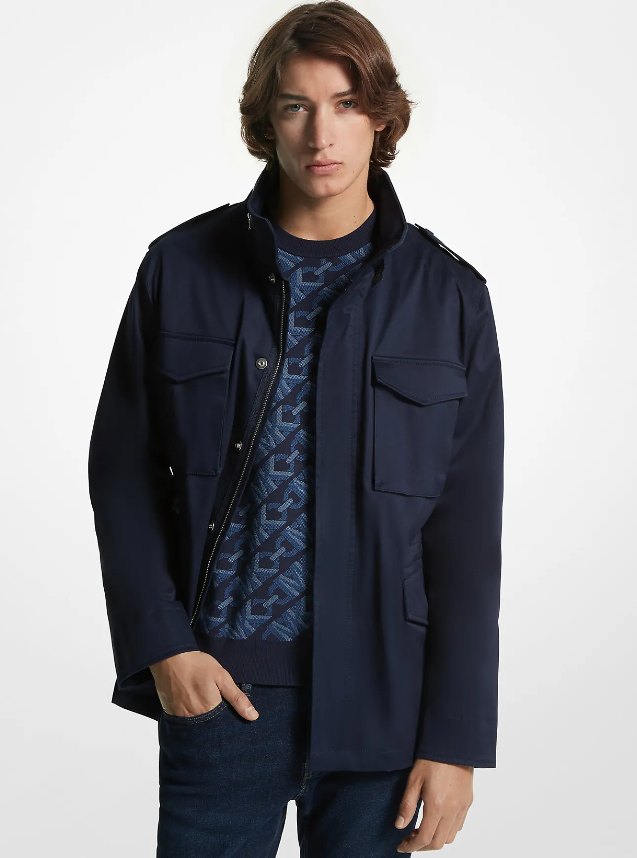 Stretch Organic Cotton Field Jacket