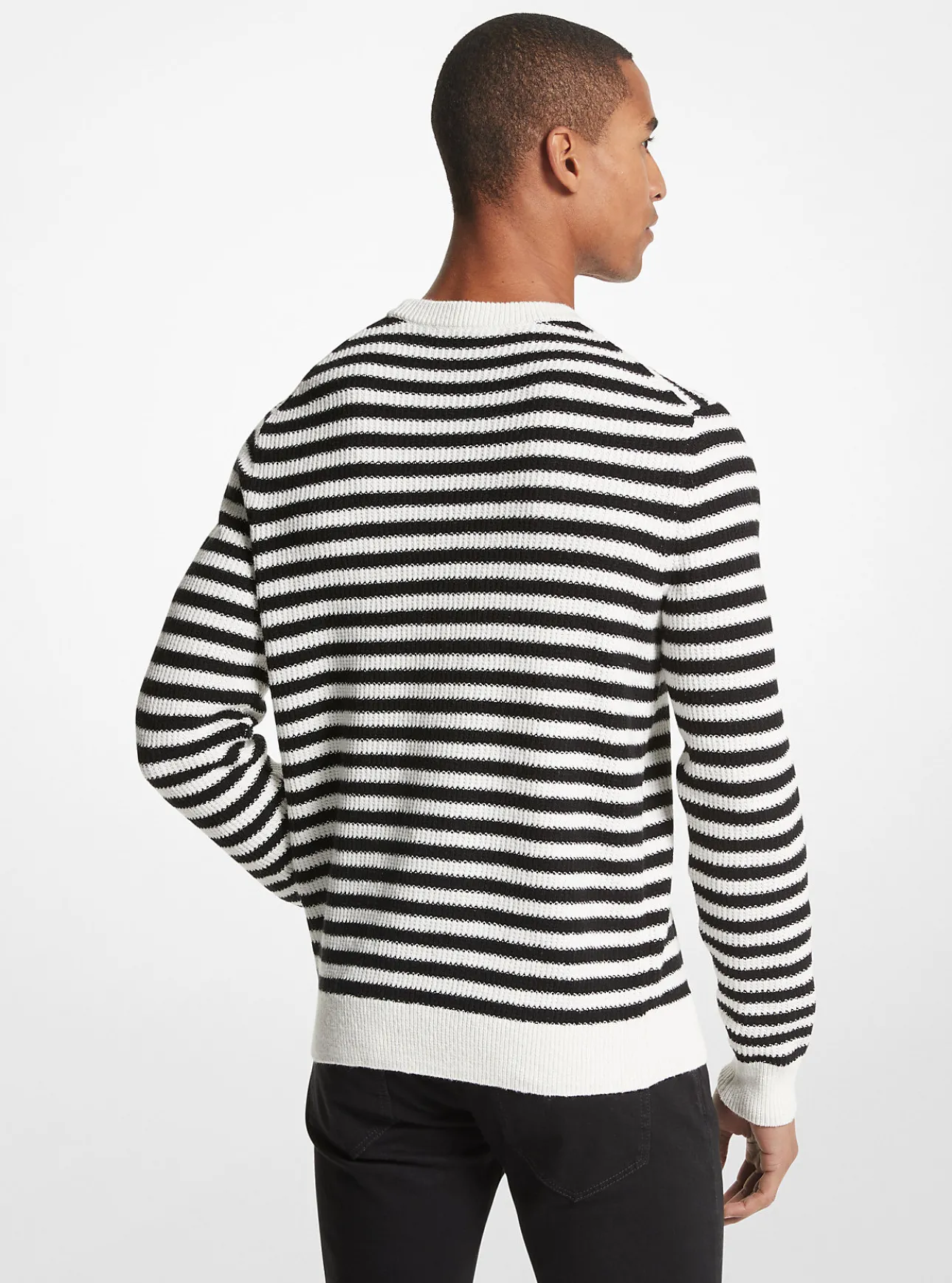 Striped Cotton Blend Sweater