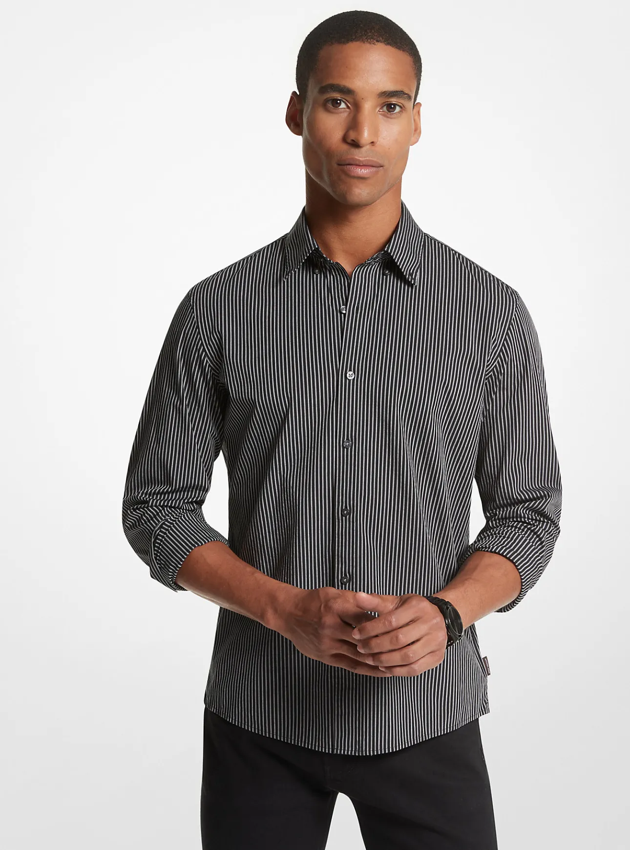 Striped Stretch Cotton Shirt