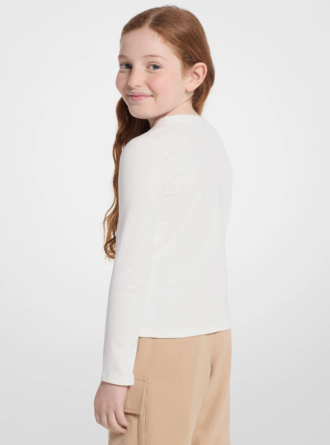 Studded Logo Heart Long-Sleeve T-Shirt