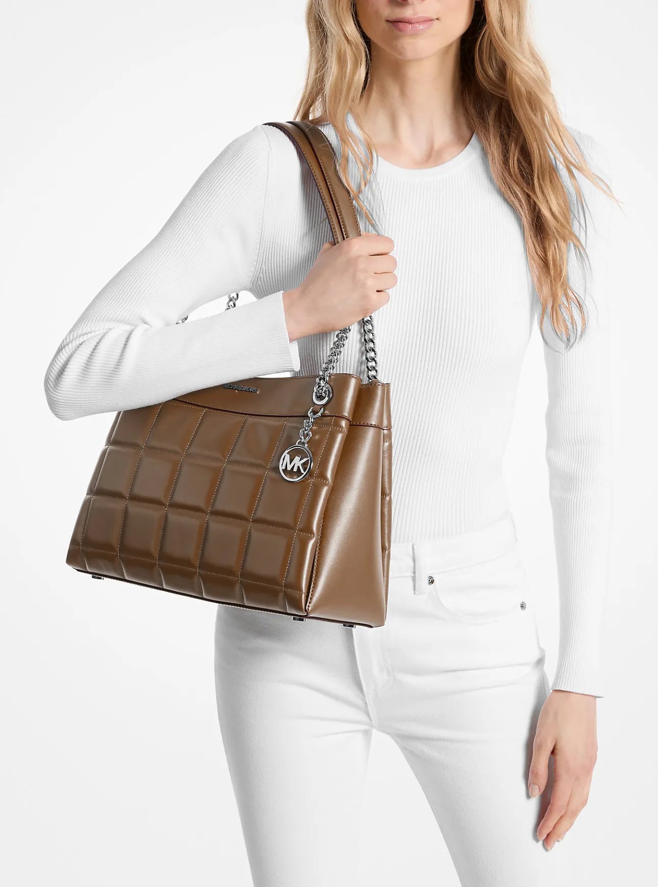 Susan Medium Quilted Leather Tote Bag
