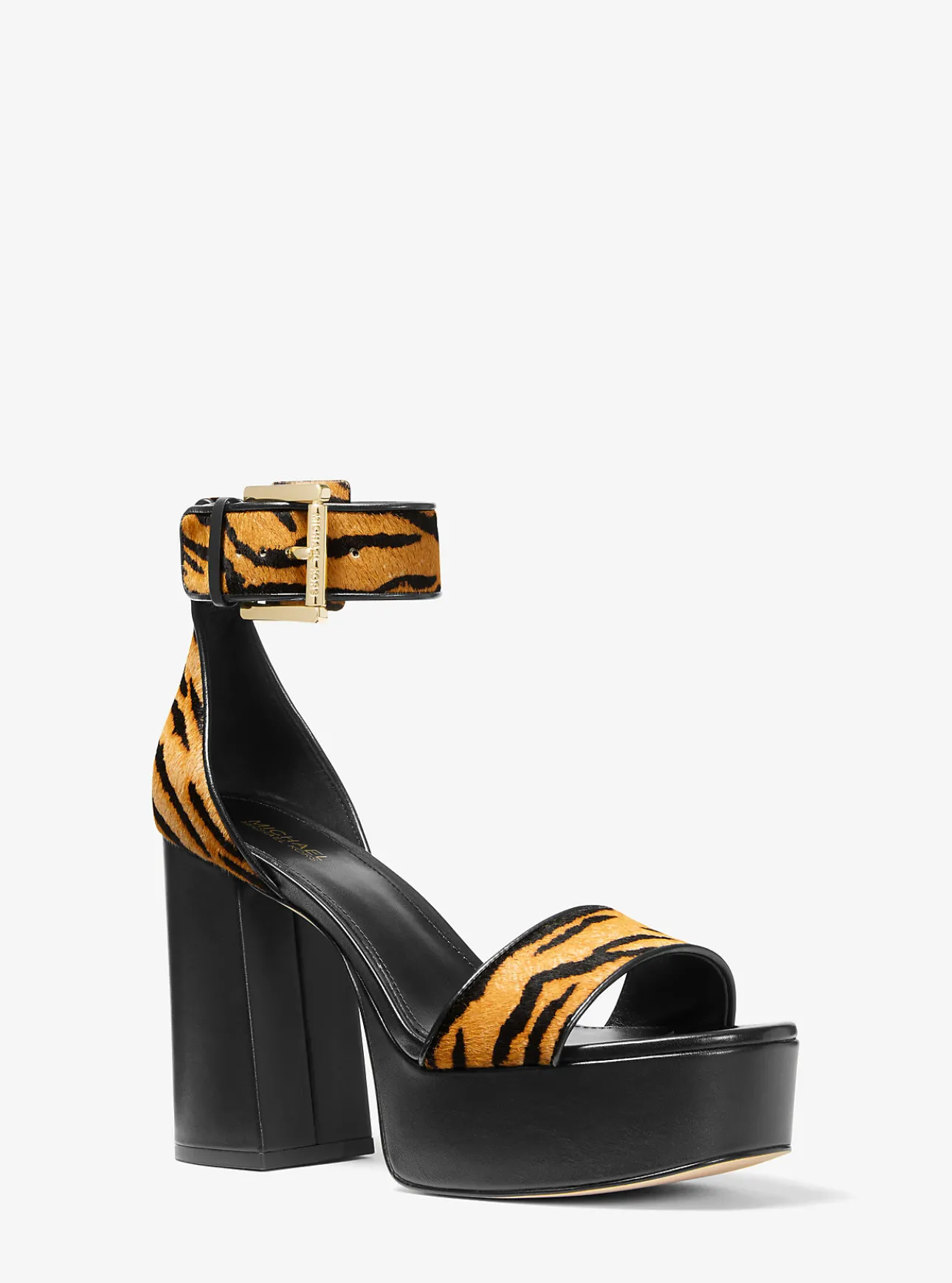 Tara Tiger Print Calf Hair Platform Sandal