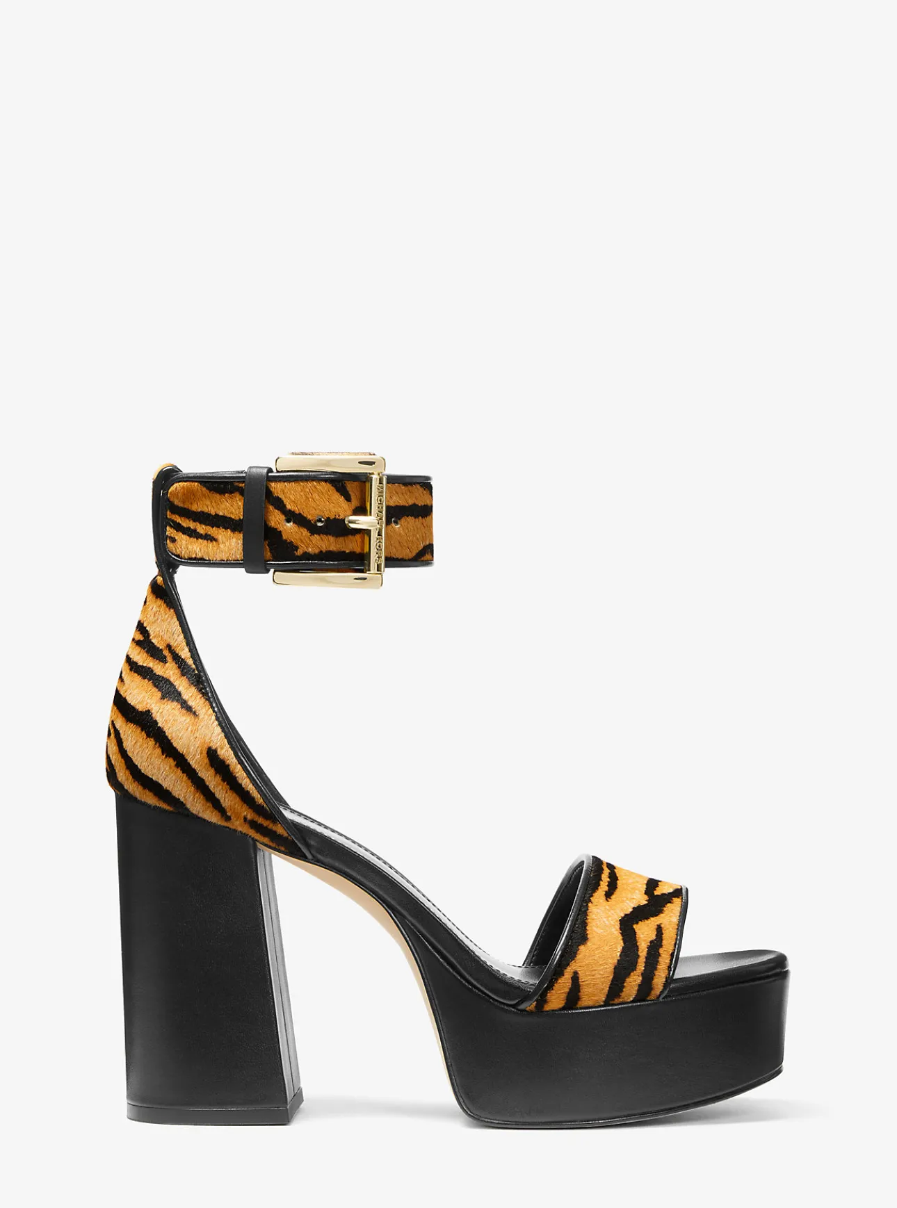 Tara Tiger Print Calf Hair Platform Sandal