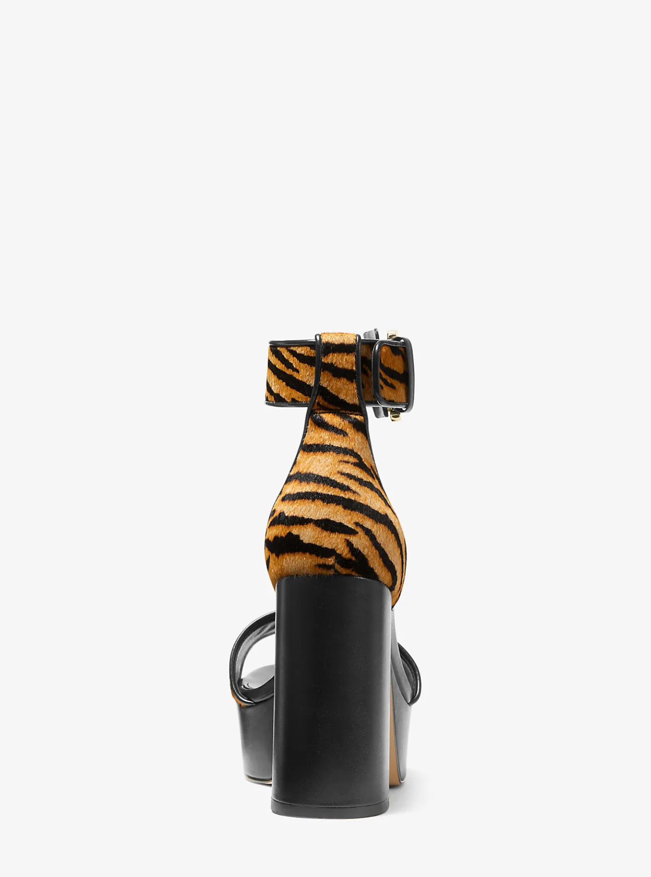 Tara Tiger Print Calf Hair Platform Sandal