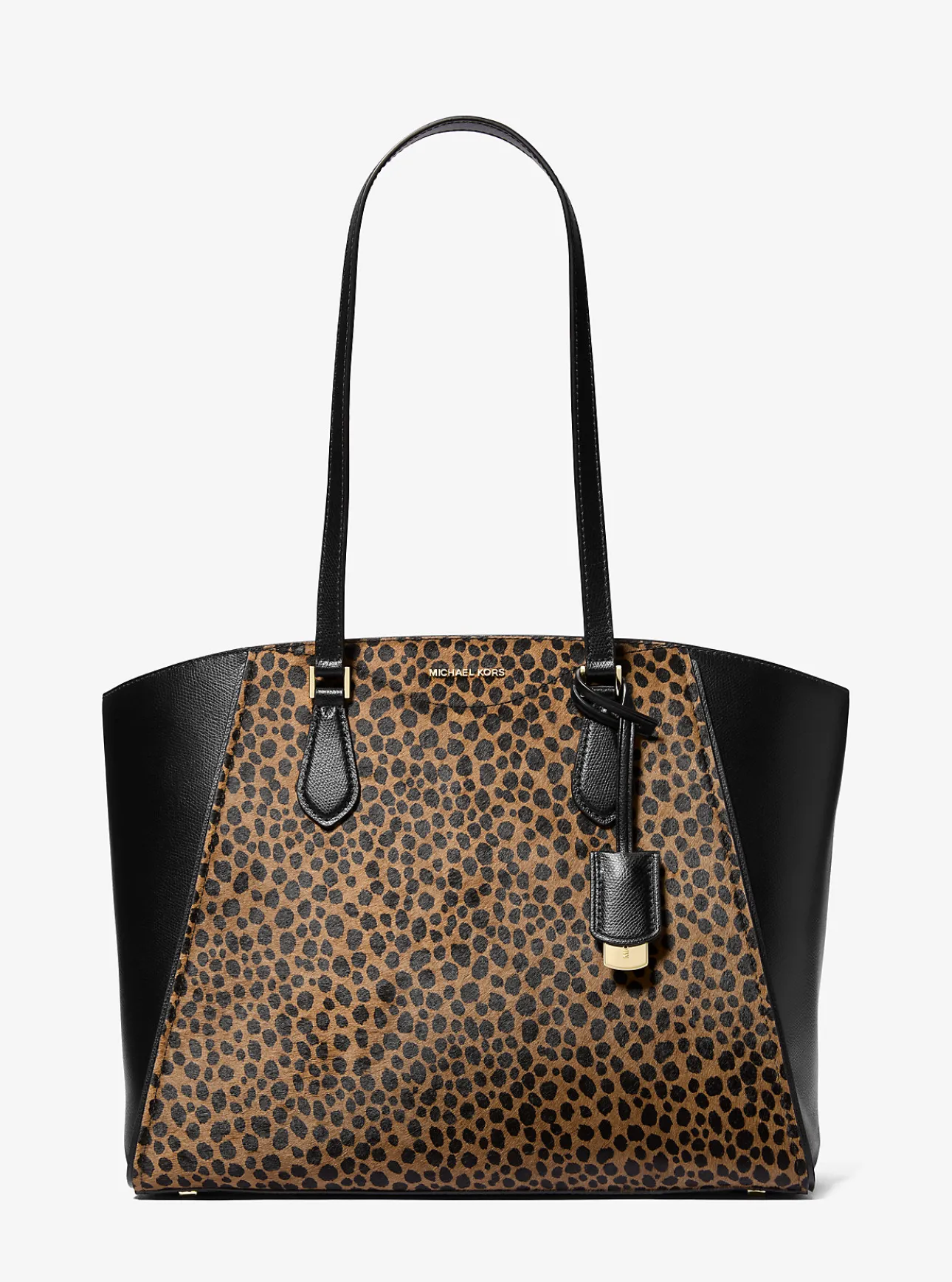Taryn Large Cheetah Print Calf Hair and Leather Tote Bag