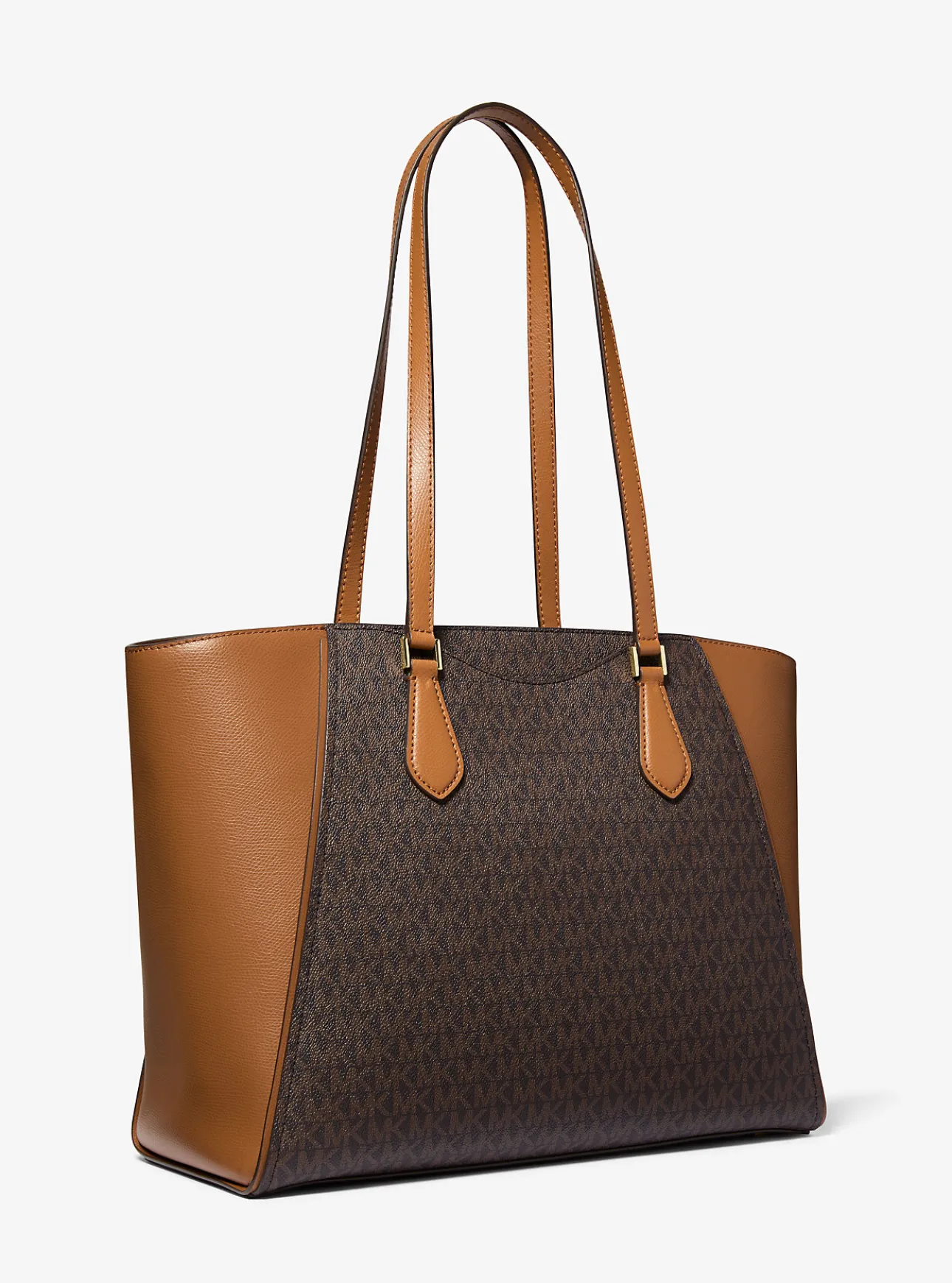Taryn Large Signature Logo and Leather Tote Bag