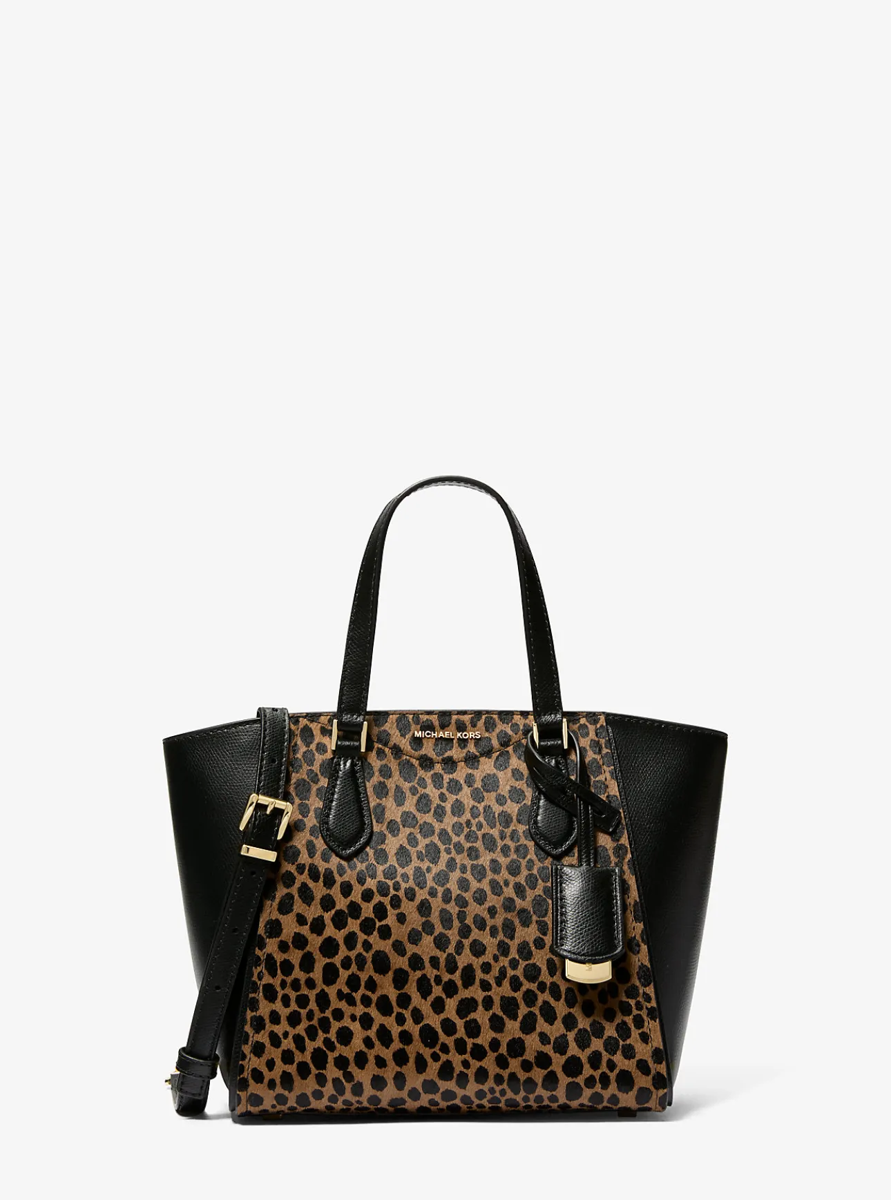 Taryn Small Cheetah Print Calf Hair Convertible Crossbody Bag