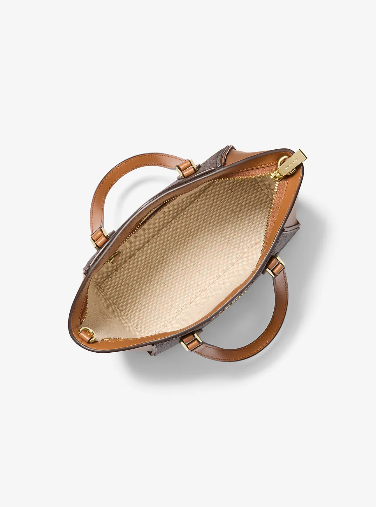 Taryn Small Signature Logo and Leather Convertible Crossbody Bag