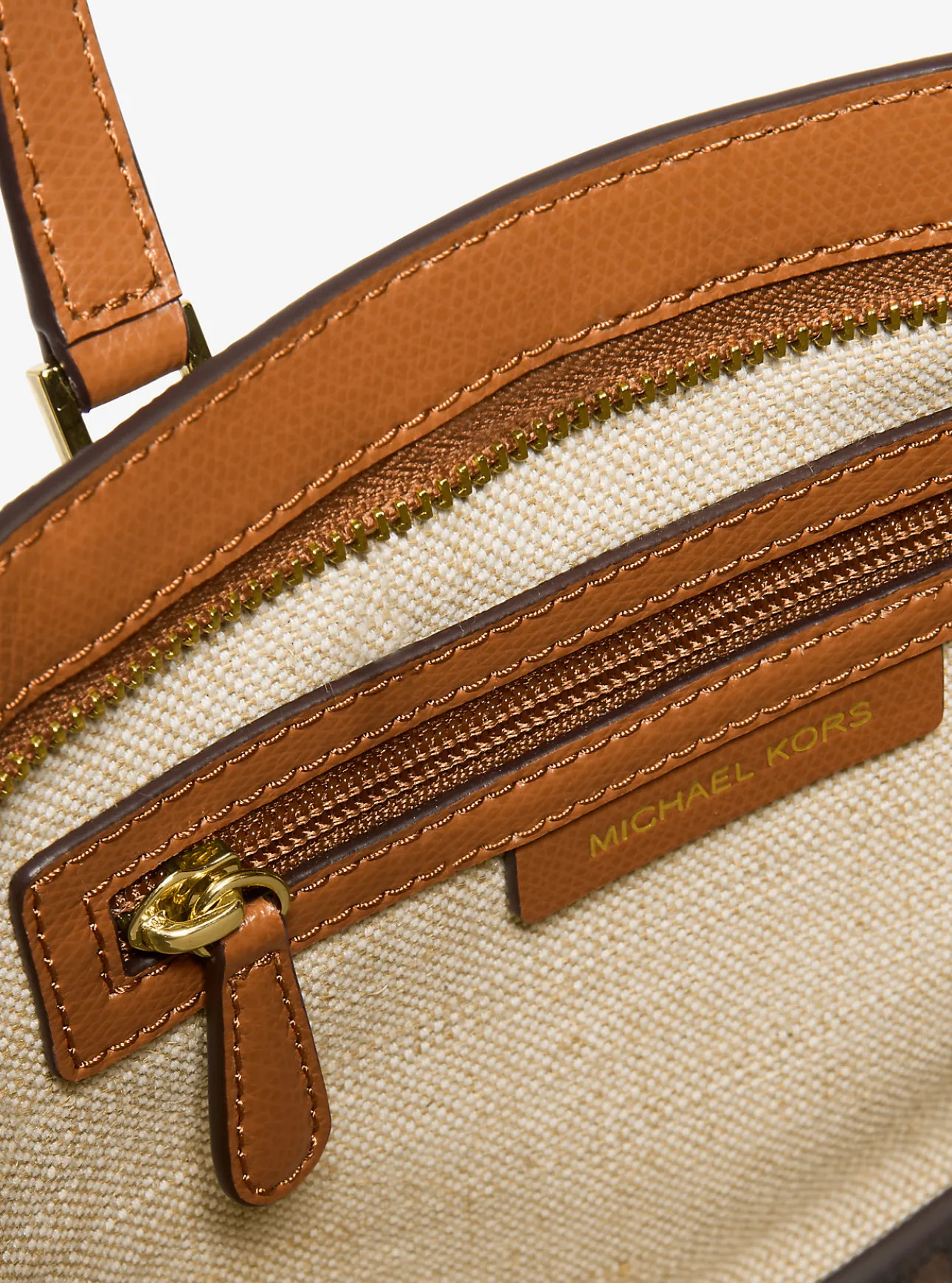 Taryn Small Signature Logo and Leather Convertible Crossbody Bag