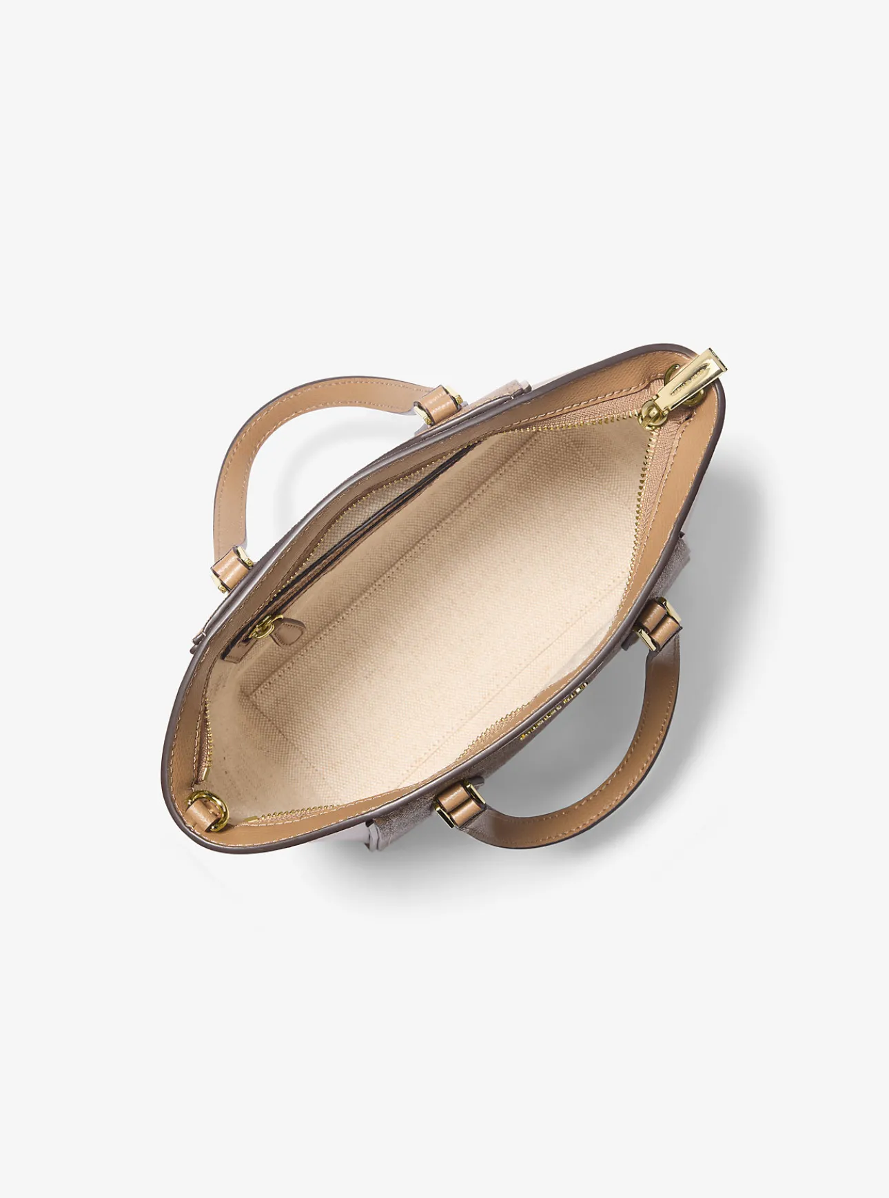 Taryn Small Signature Logo and Leather Convertible Crossbody Bag