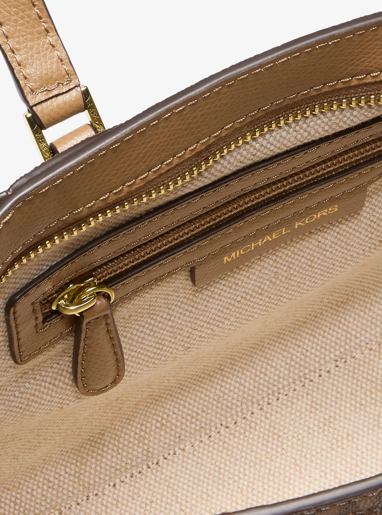 Taryn Small Signature Logo and Leather Convertible Crossbody Bag