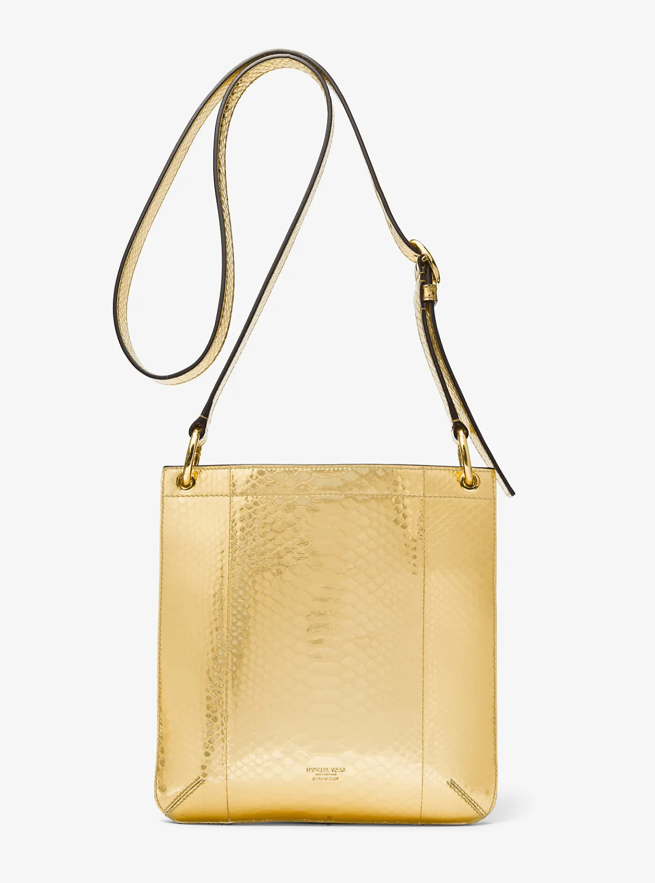 Tate Small Metallic Python Embossed Leather Crossbody Bag