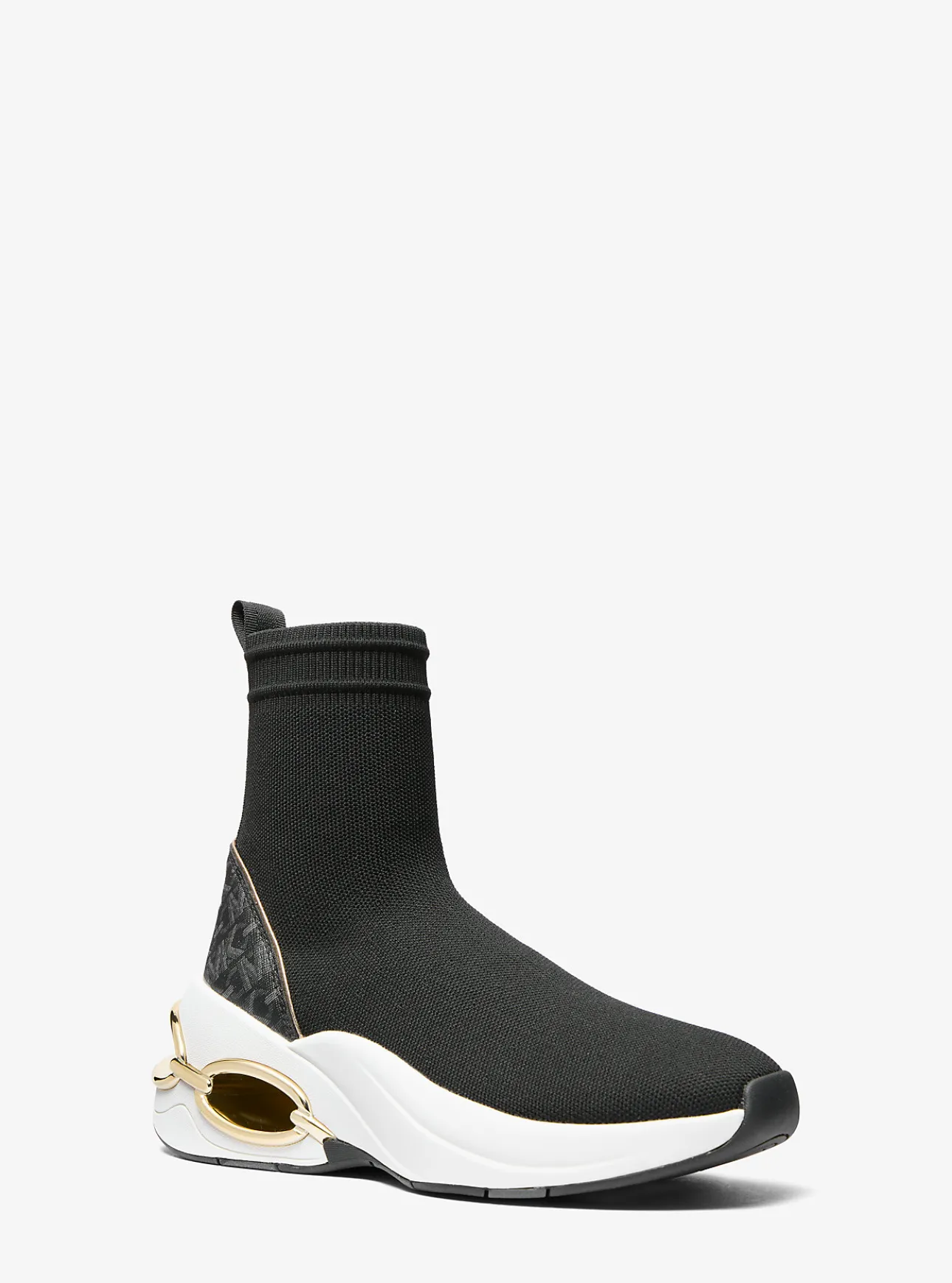 Toni Stretch Knit and Empire Monogram Sock Sneaker