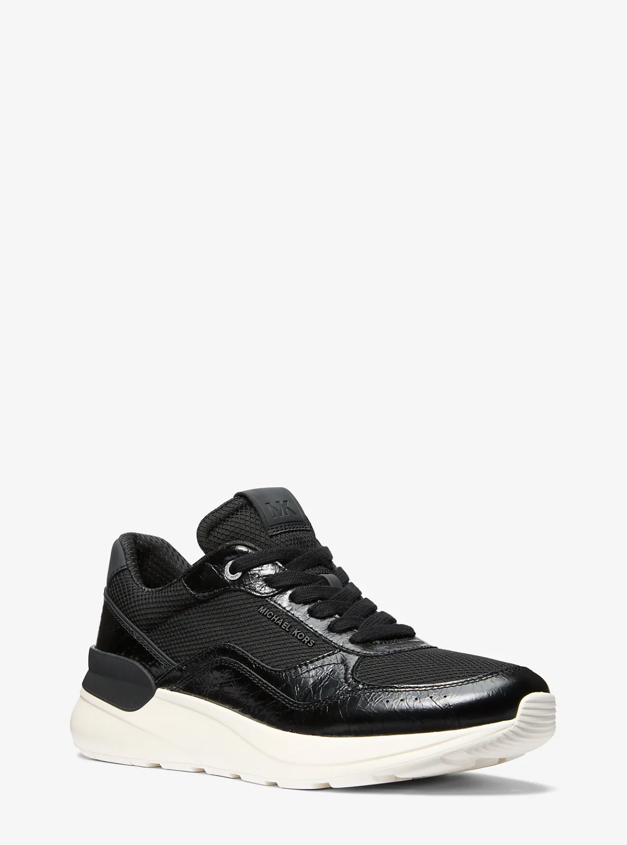 Trevor Leather and Stretch Knit Trainer