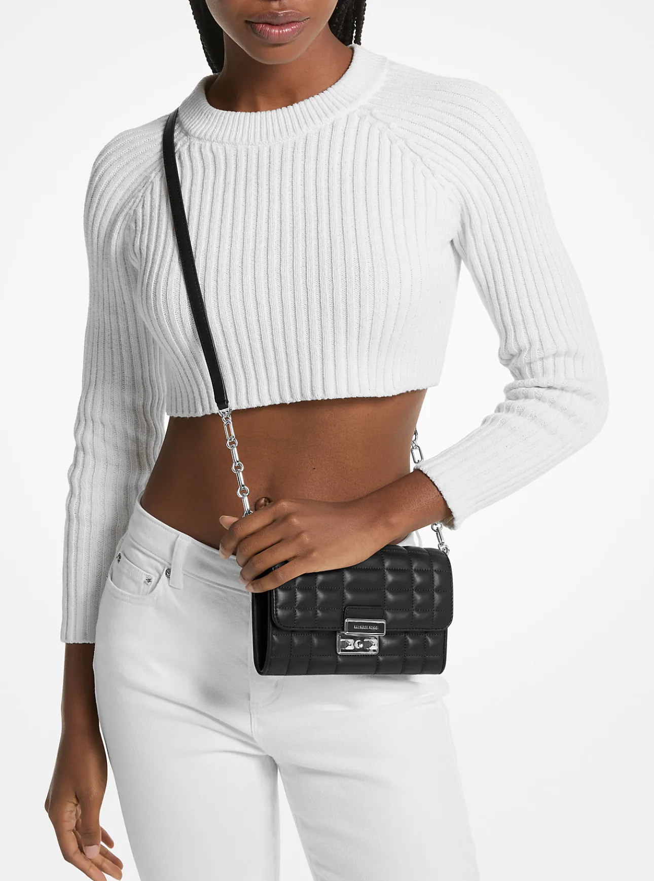 Tribeca Large Leather Convertible Crossbody Bag