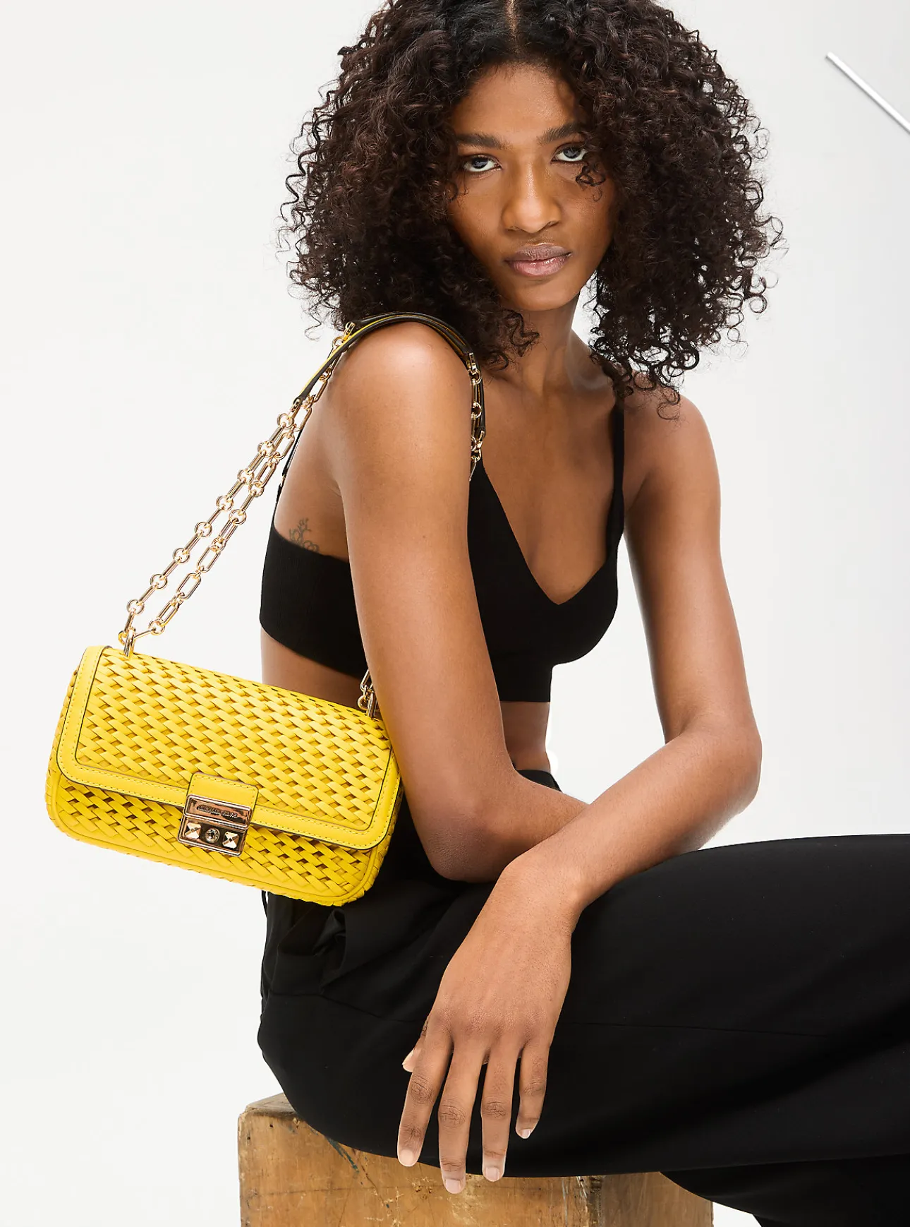 Tribeca Small Hand-Woven Leather Shoulder Bag