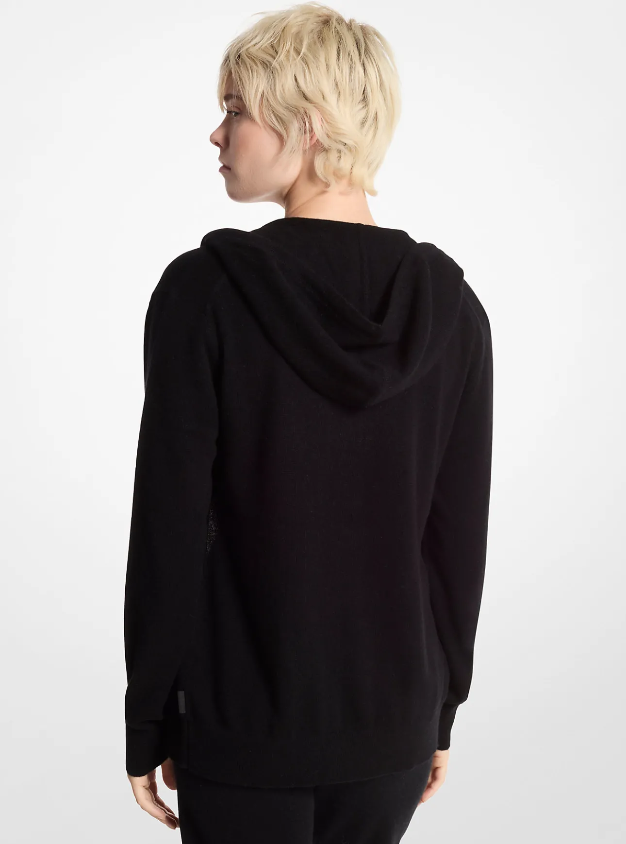 Wool and Cashmere Blend Zip-Up Hoodie